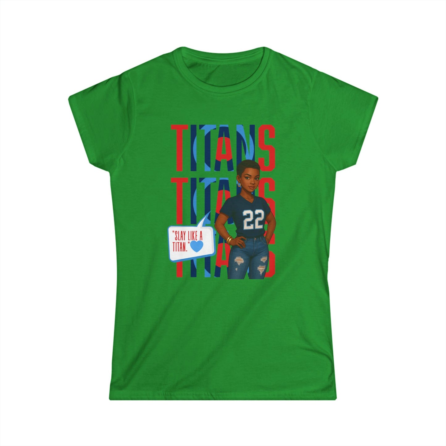 Women Sports Spirit Tee - Titans Fan Shirt, Game Day Outfit, Cheerleader Top, Birthday Gift, Teams Support Apparel