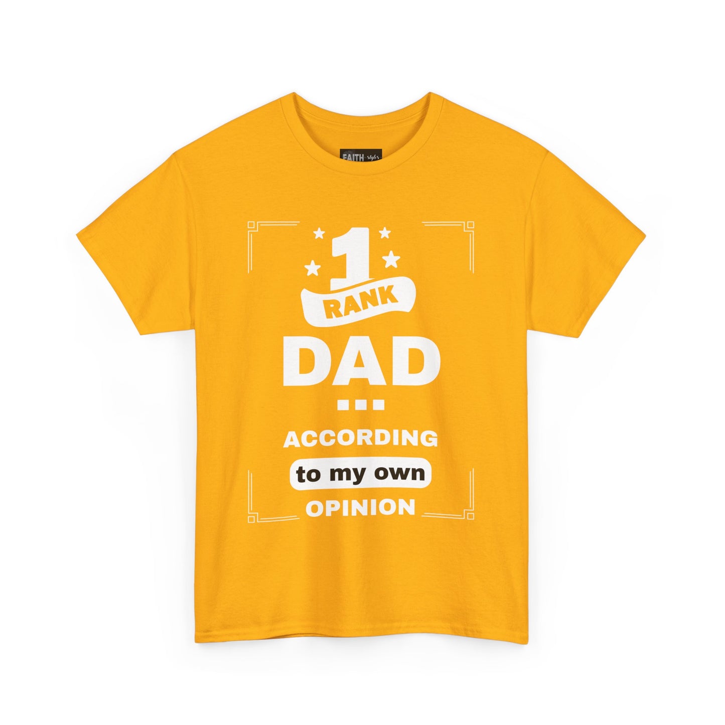 #1 Dad Unisex Heavy Cotton Tee - Perfect Gift for Father's Day, Birthday, or Family Celebrations, Casual Wear, Statement T-Shirt