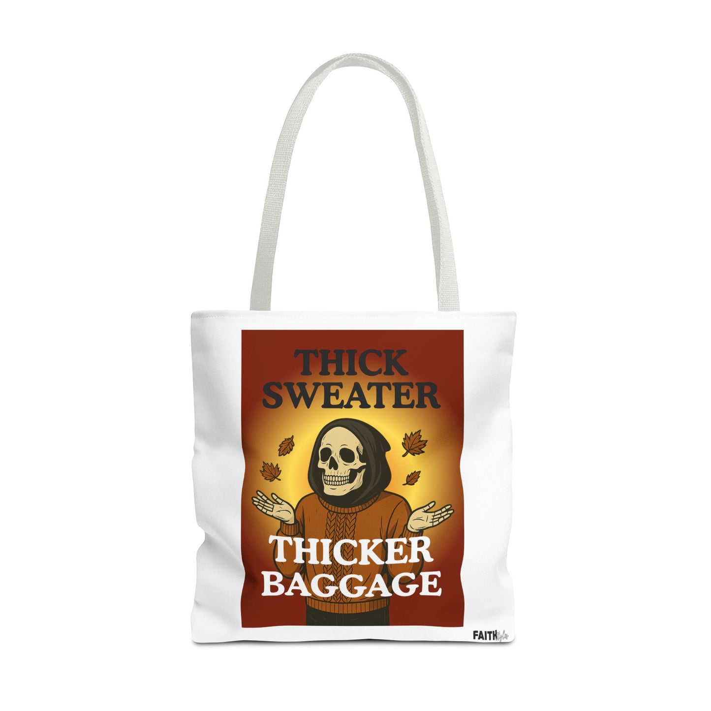 FaithStyles Fall-Themed Thicker Baggage Tote Bag, Halloween, Autumn Vibes, Eco-Friendly Gift, Spooky Baggage, Seasonal Carryall, Shopping Bag, Casual Style