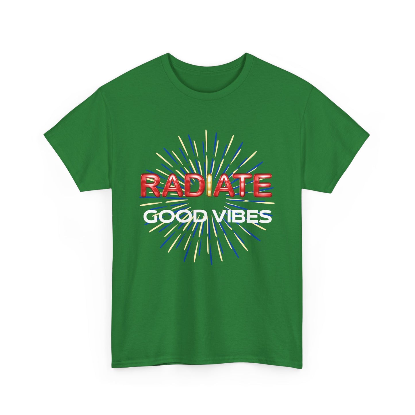 Radiate Unisex Heavy Cotton Tee - Positive Vibe Shirt, Gift for Friends, Motivational Apparel, Casual Wear, Everyday Comfort