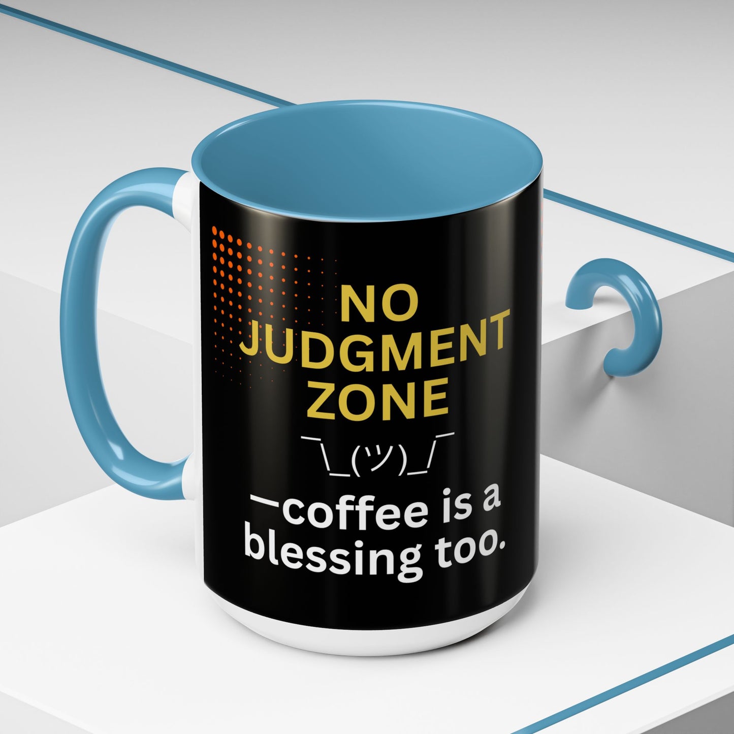 No Judgment Zone Coffee Mug, Funny Gift for Coffee Lovers, Unique Java Cup, Perfect for Birthdays, Inspirational Drinkware