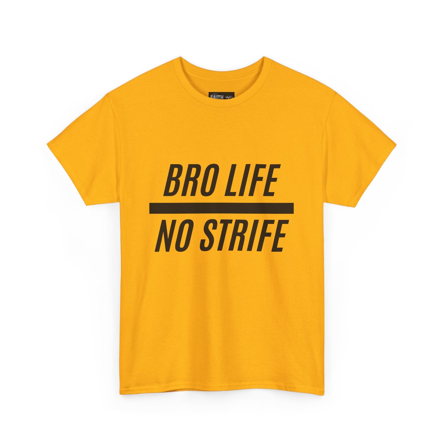 Bro Life Unisex Heavy Cotton Tee, Casual Graphic T-Shirt, Funny Gift for Friends, Everyday Wear, Brotherhood Apparel, Birthday Gift