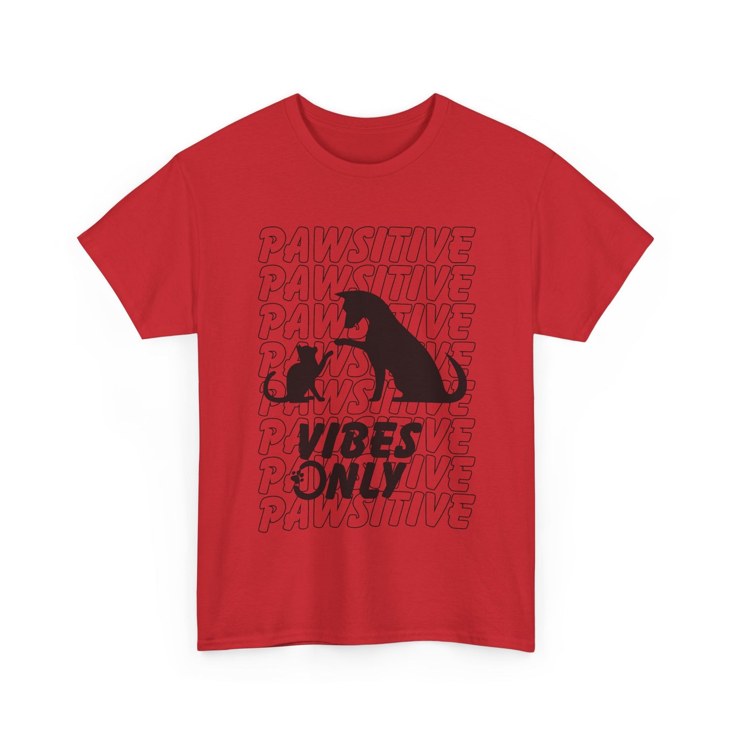 "Pawsitive Vibes Only" Unisex Heavy Cotton T-shirt