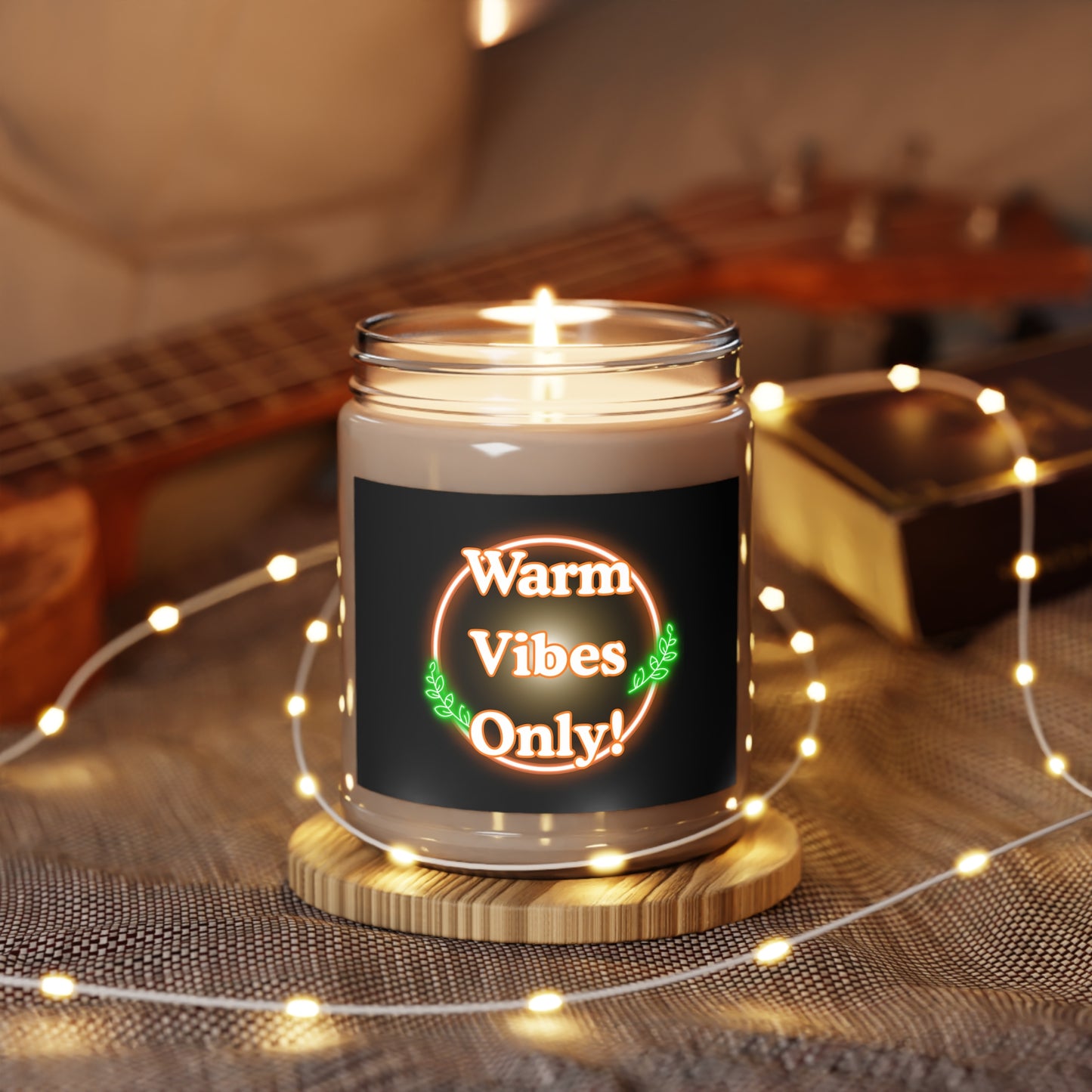 Warm Vibes Only! Scented Soy Candle, Relaxation Gift, Home Decor, Aromatherapy, Cozy Atmosphere