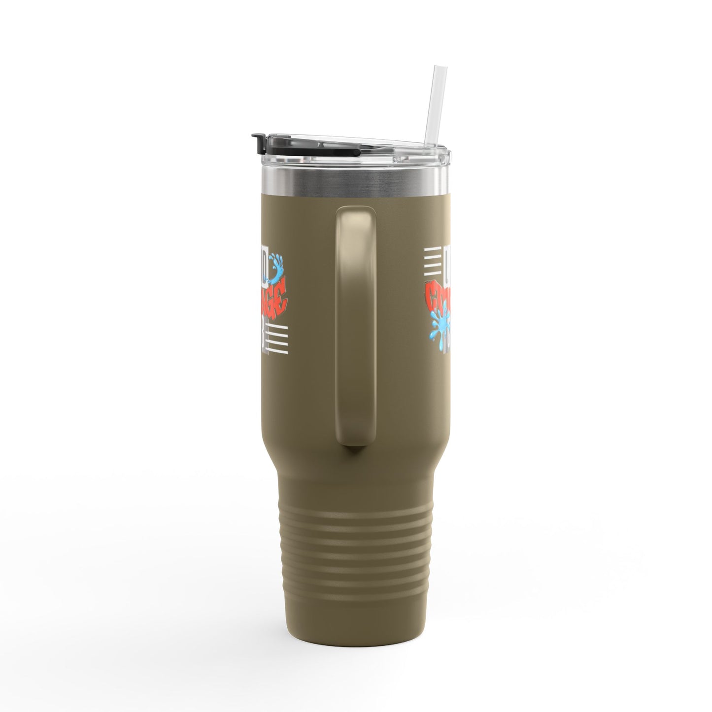 Liquid Courage Insulated Travel Mug | 40oz Travel Cup, Unique Camping Gift, Motivational Coffee Cup, Adventure Drinkware, Outdoor Mug