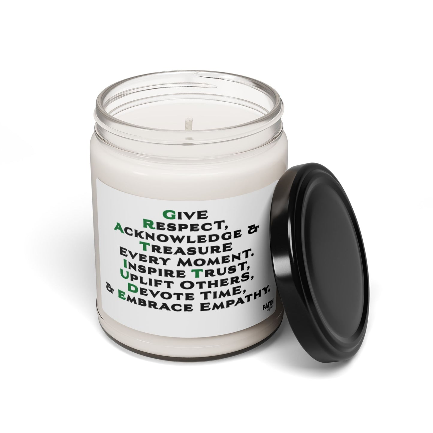 FaithStyles "GRATITUDE" Scented Soy Candle, 9oz