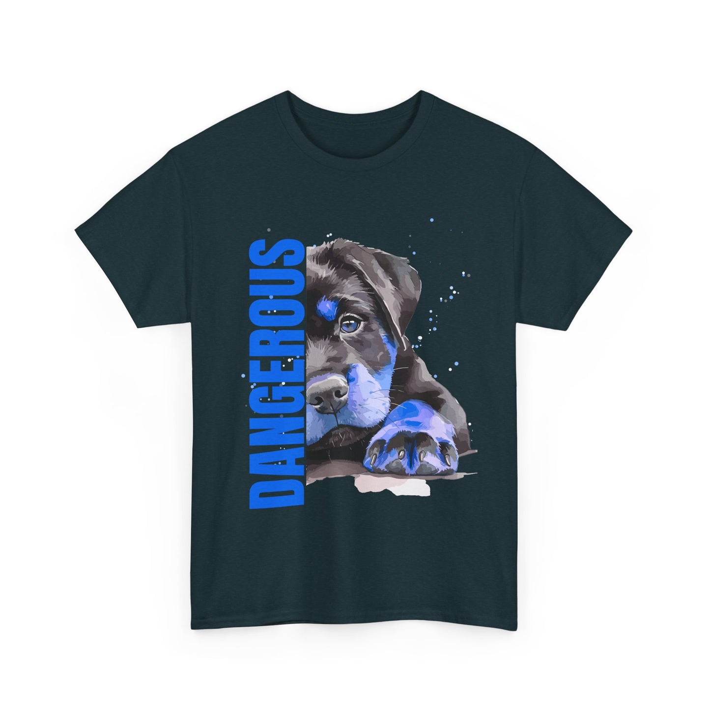 "'DANGEROUS" Cool Dog Lover Tee - Unisex Heavy Cotton T-Shirt