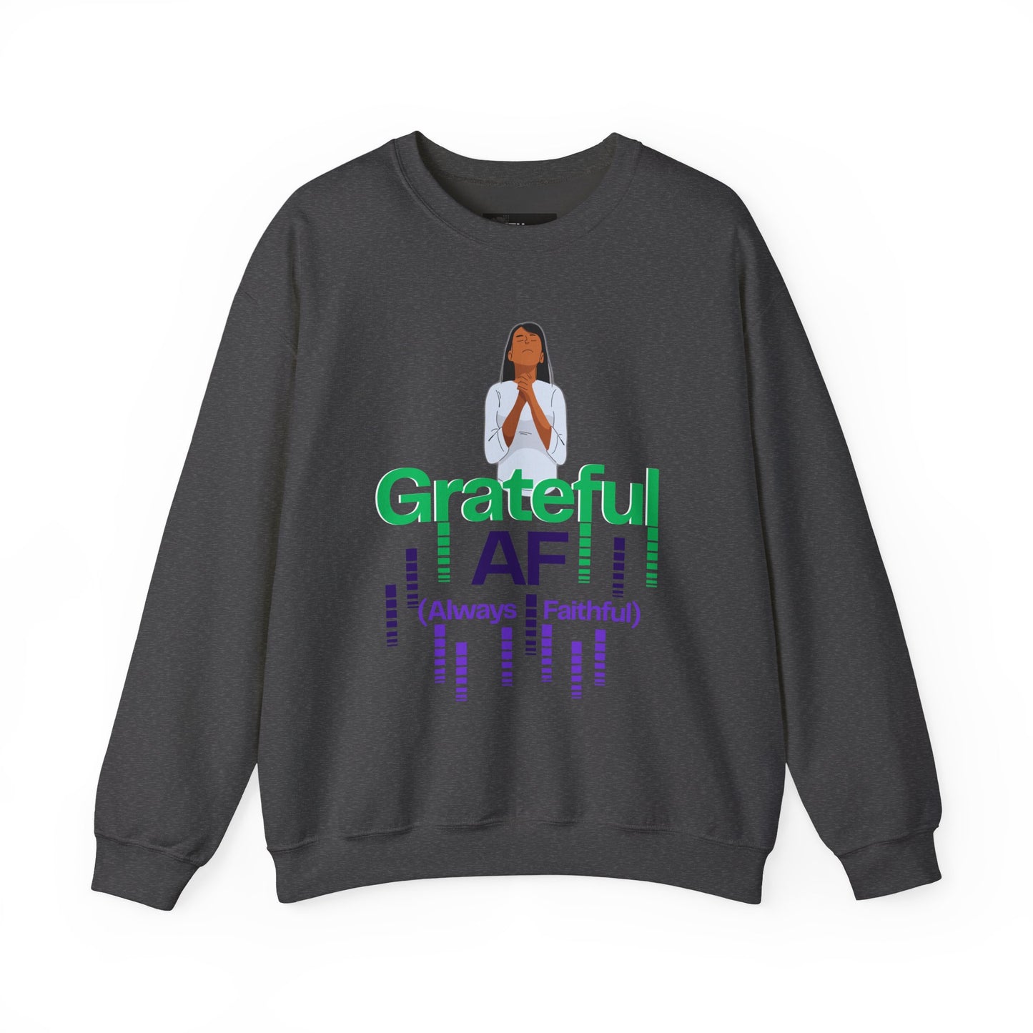 Women Grateful AF Crewneck Sweatshirt | Cozy Unisex Pullover for Thanksgiving, Gifts, and Everyday Wear