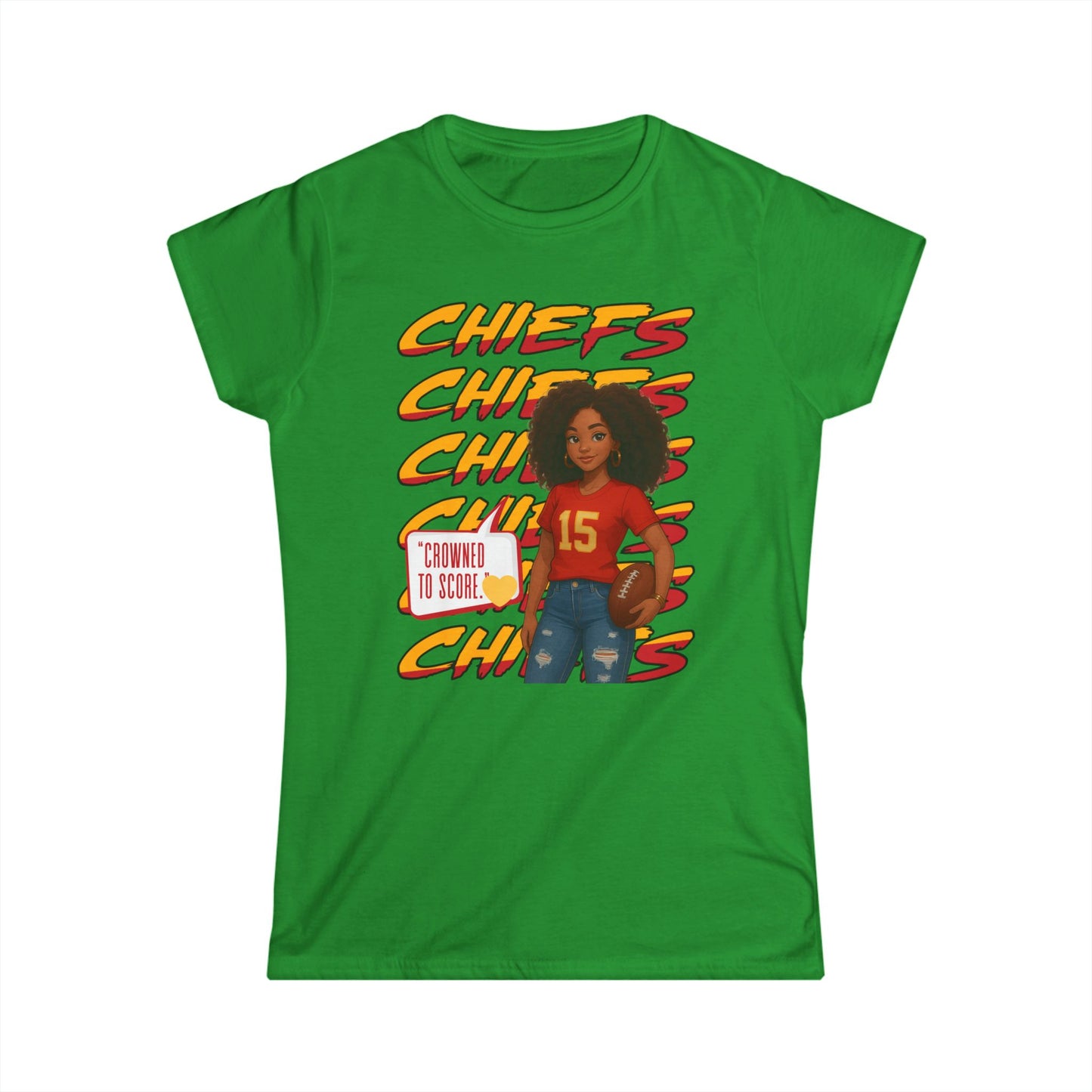 Chiefs Game Day Women's Tee, Football Fan Shirt, Cute Sports Apparel, Casual Women's Top, Gift for Chiefs Fans, Unique Team Spirit