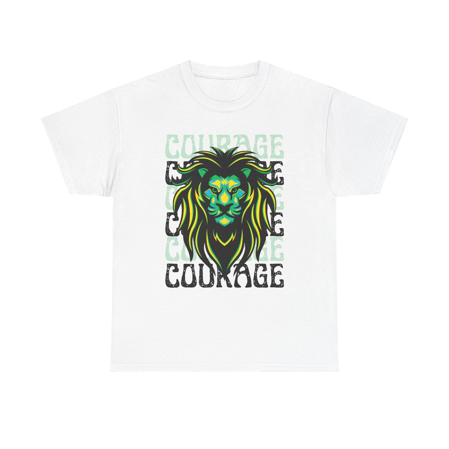 Courageous Lion Tee, Motivational Shirt, Unisex Cotton T-Shirt, Gift for Strength, Inspirational Apparel, Courage Theme