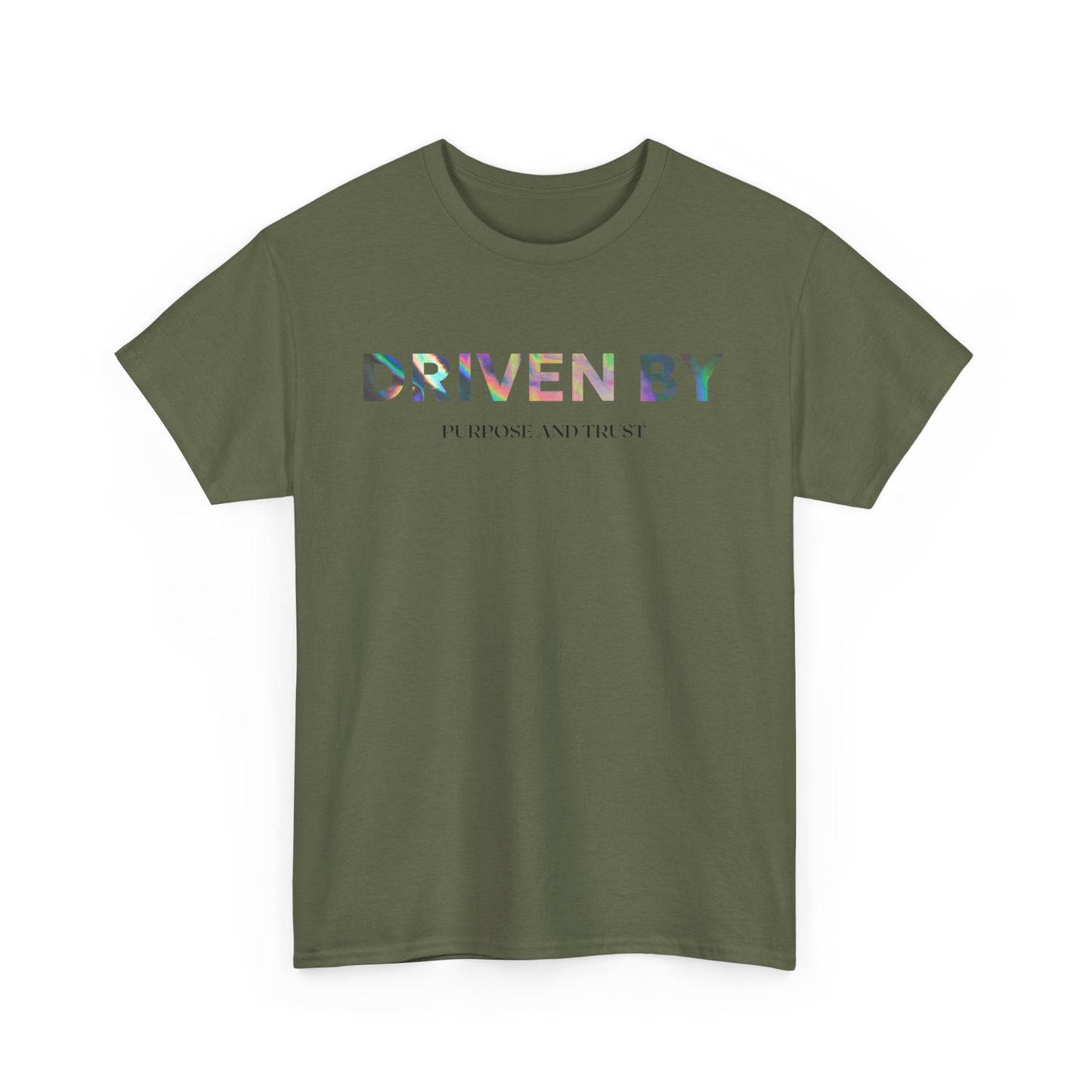 Driven By Inspiration Unisex Heavy Cotton Tee, Motivational Shirt, Casual Wear, Gift Idea for Friends, Positive Vibes, Everyday Style