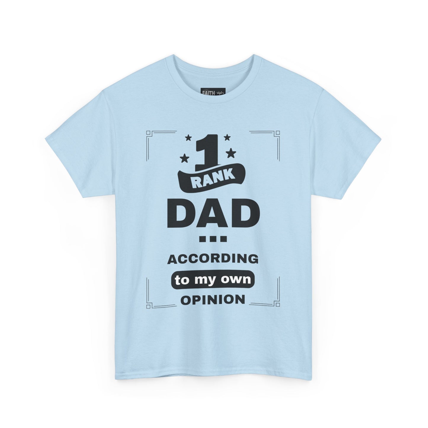 #1 Dad Unisex Heavy Cotton Tee - Perfect Gift for Father's Day, Birthday, or Family Celebrations, Casual Wear, Statement T-Shirt