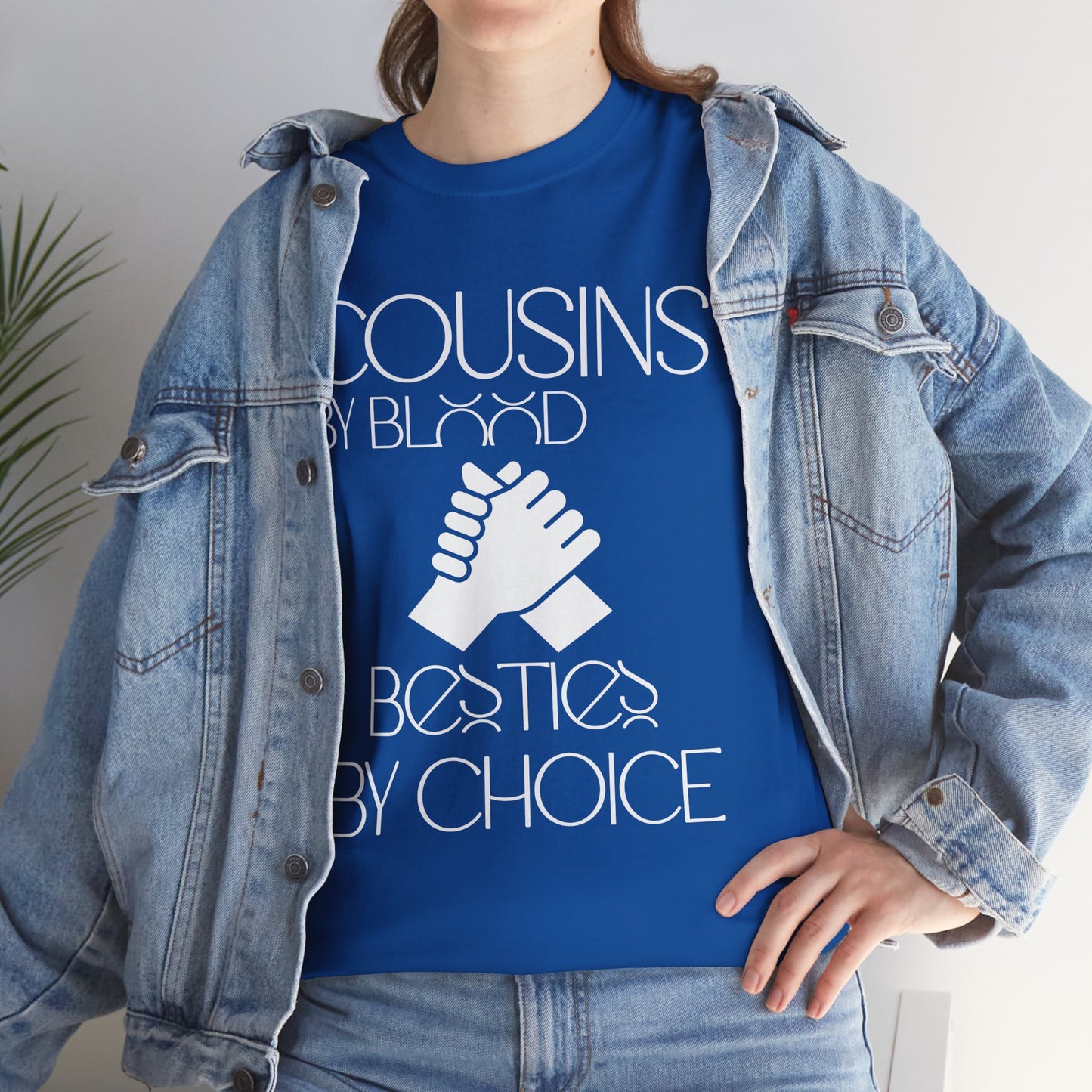Cousins & Besties Tee, Unisex Heavy Cotton T-Shirt, Family Reunion Apparel, Friendship Gift, Casual Wear, Summer Style