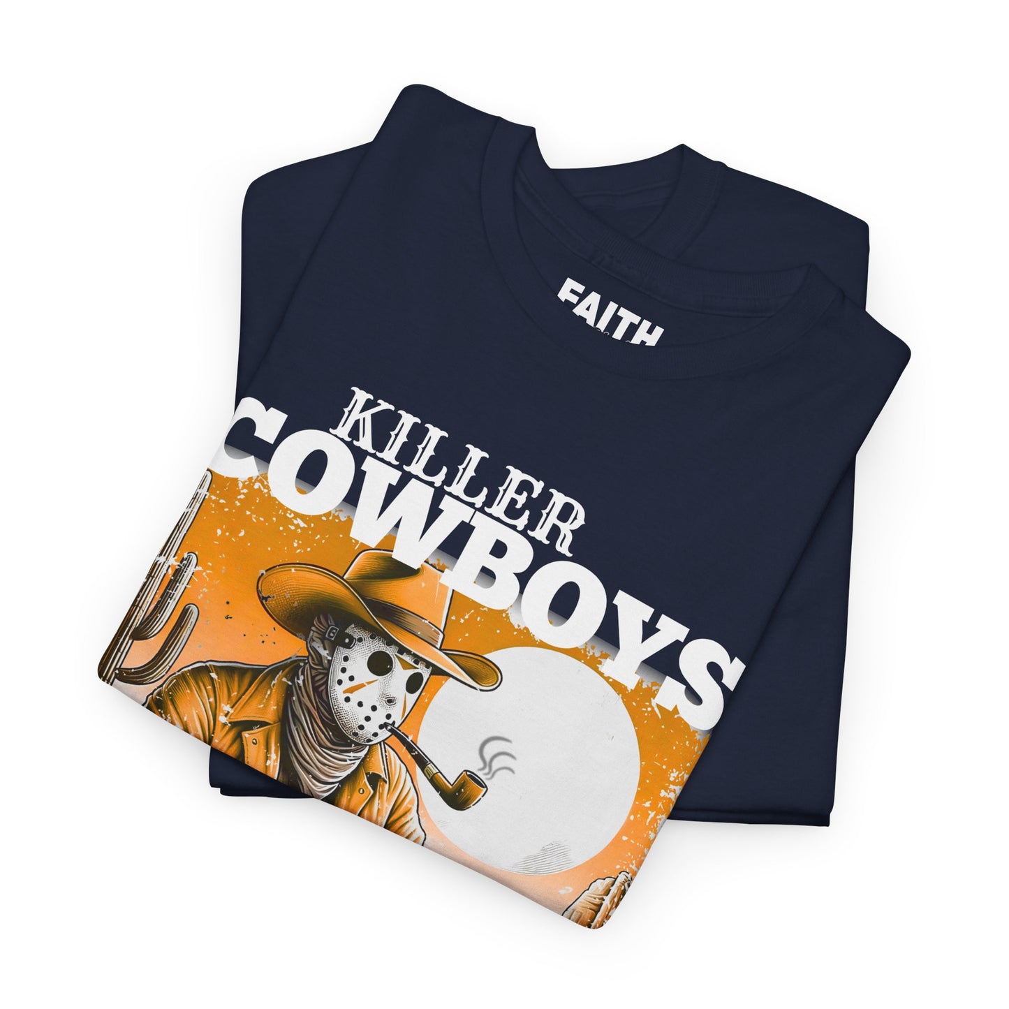 Killer Cowboys Graphic Tee, Unisex Heavy Cotton T-Shirt for Casual Wear, Cowboy Lover Gift, Western Occasion Apparel