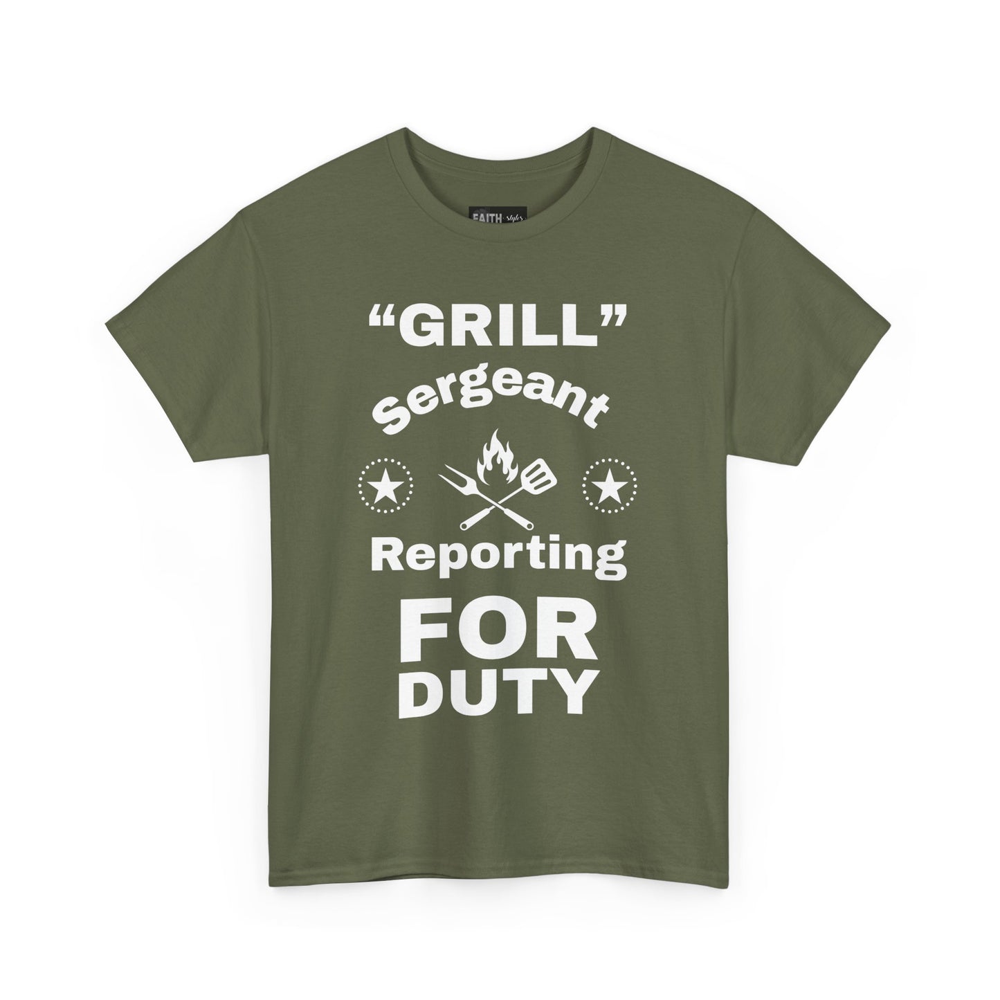 Grill Sergeant Tee - Perfect for BBQs, Father's Day Gift, Unisex Cotton T-Shirt, Outdoor Parties, Cooking Enthusiasts