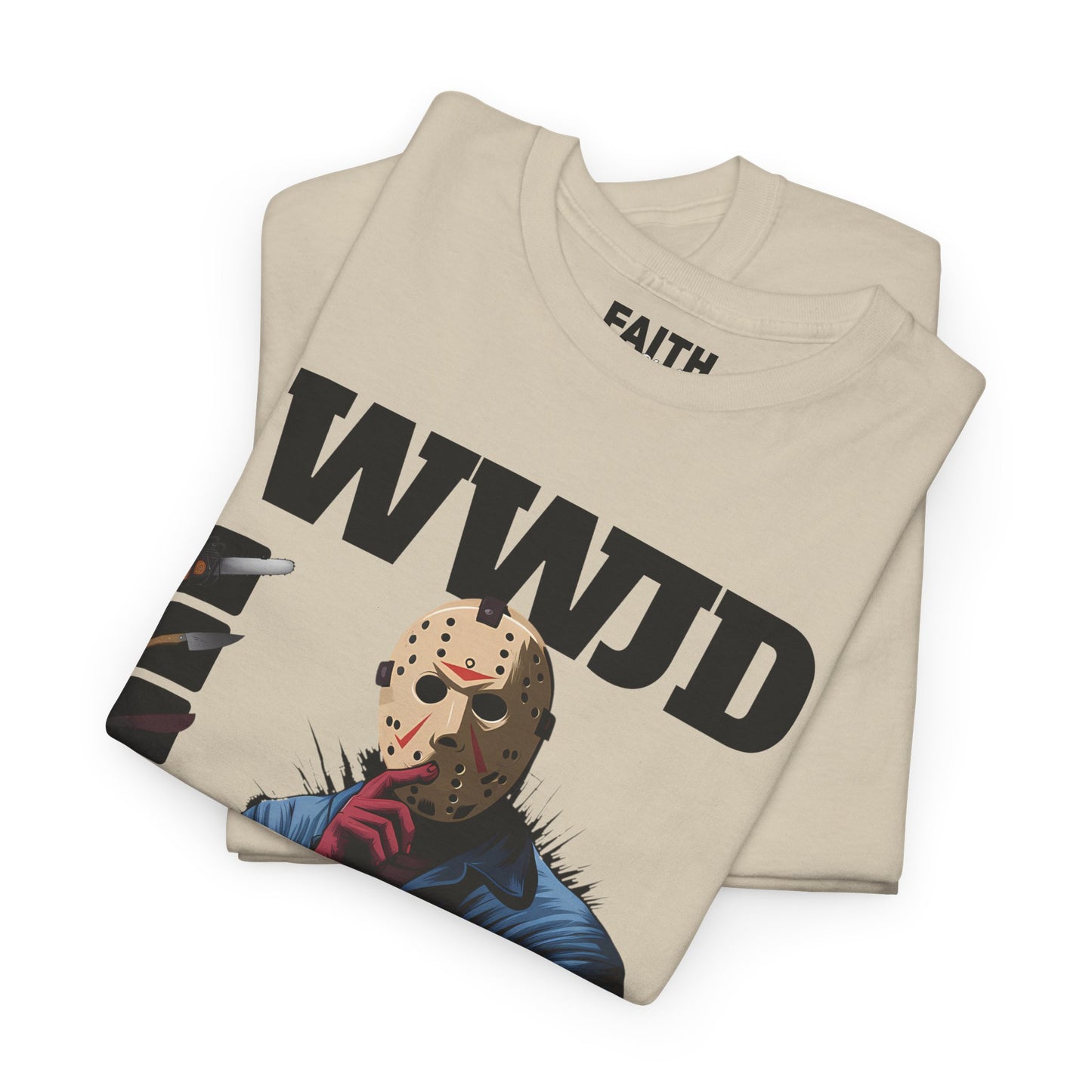 WWJD Unisex Heavy Cotton Tee, Graphic T-Shirt, Casual Wear, Gift for Him, Trendy Apparel, Statement Tee