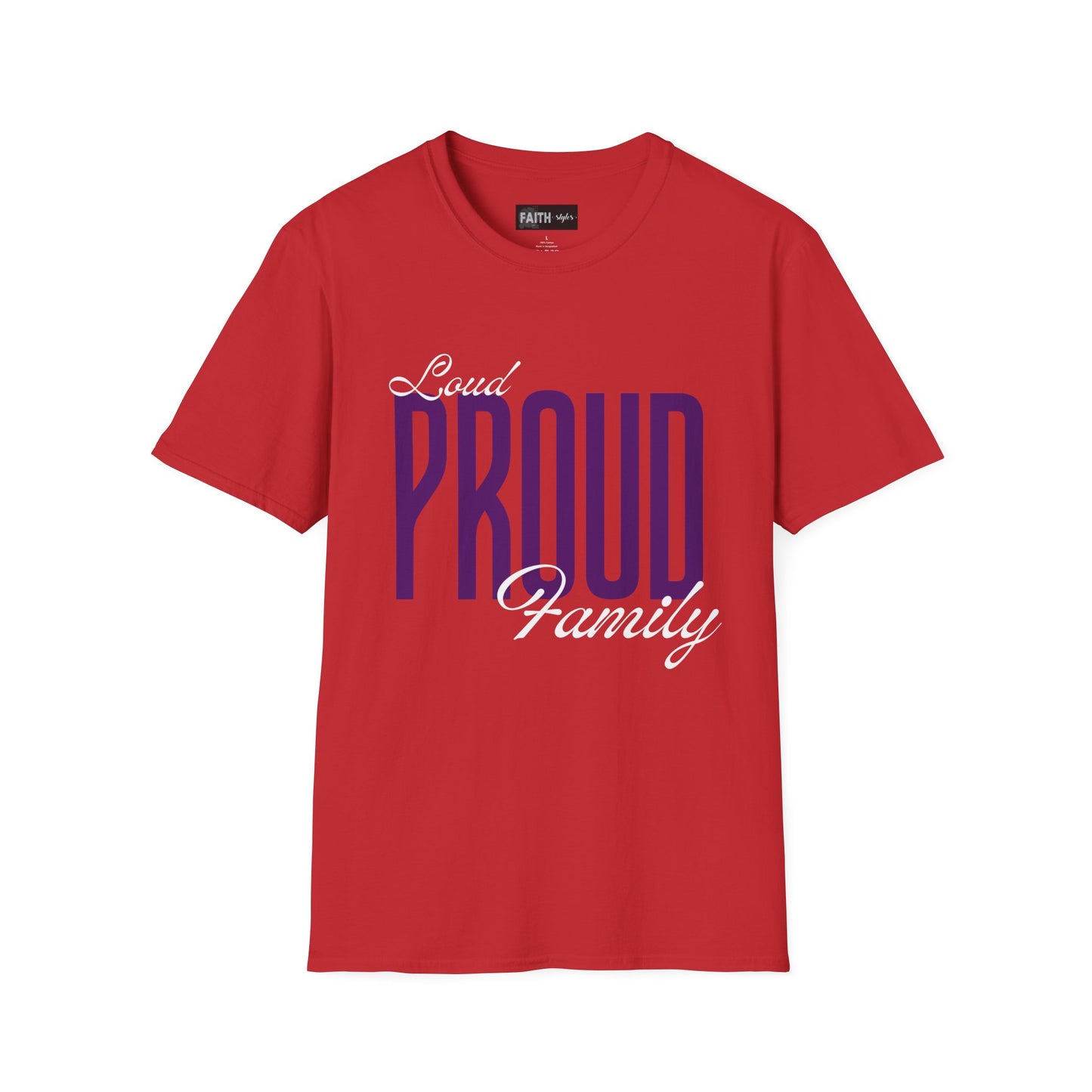 Proud Family Unisex T-Shirt, Lightweight Tee, Family Reunion Gift, Holiday Apparel, Personalized T-Shirt, Soft Cotton Top