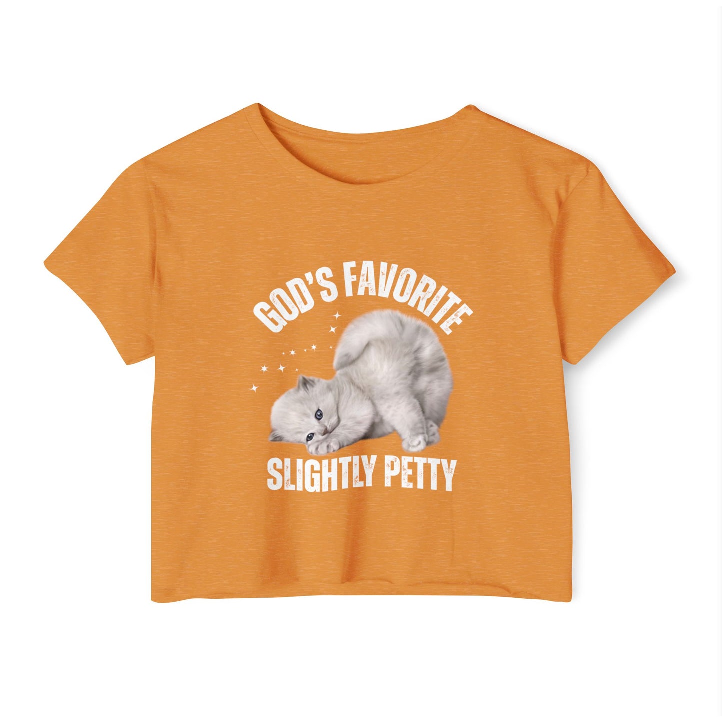 God's Favorite Slightly Petty Women's Festival Crop Top, Cute Summer Shirt, Fun Graphic Tee, Festival Outfit, Trendy Streetwear