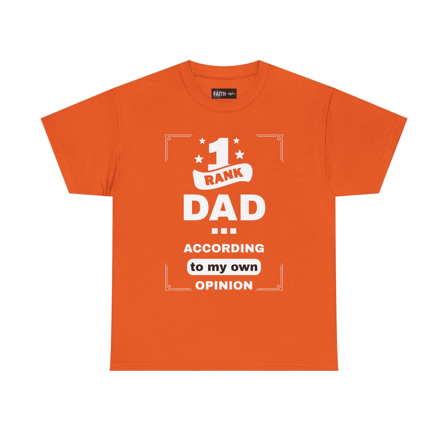 #1 Dad Unisex Heavy Cotton Tee - Perfect Gift for Father's Day, Birthday, or Family Celebrations, Casual Wear, Statement T-Shirt