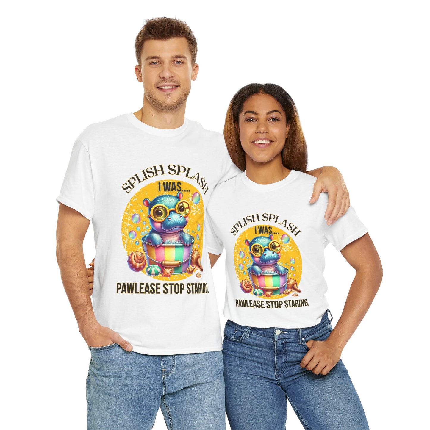 Splash Splash Frog Tee, Cute Animal Shirt, Fun Graphic T-Shirt, Summer Vibes Apparel, Gifts for Animal Lovers, Unisex Cotton Tee
