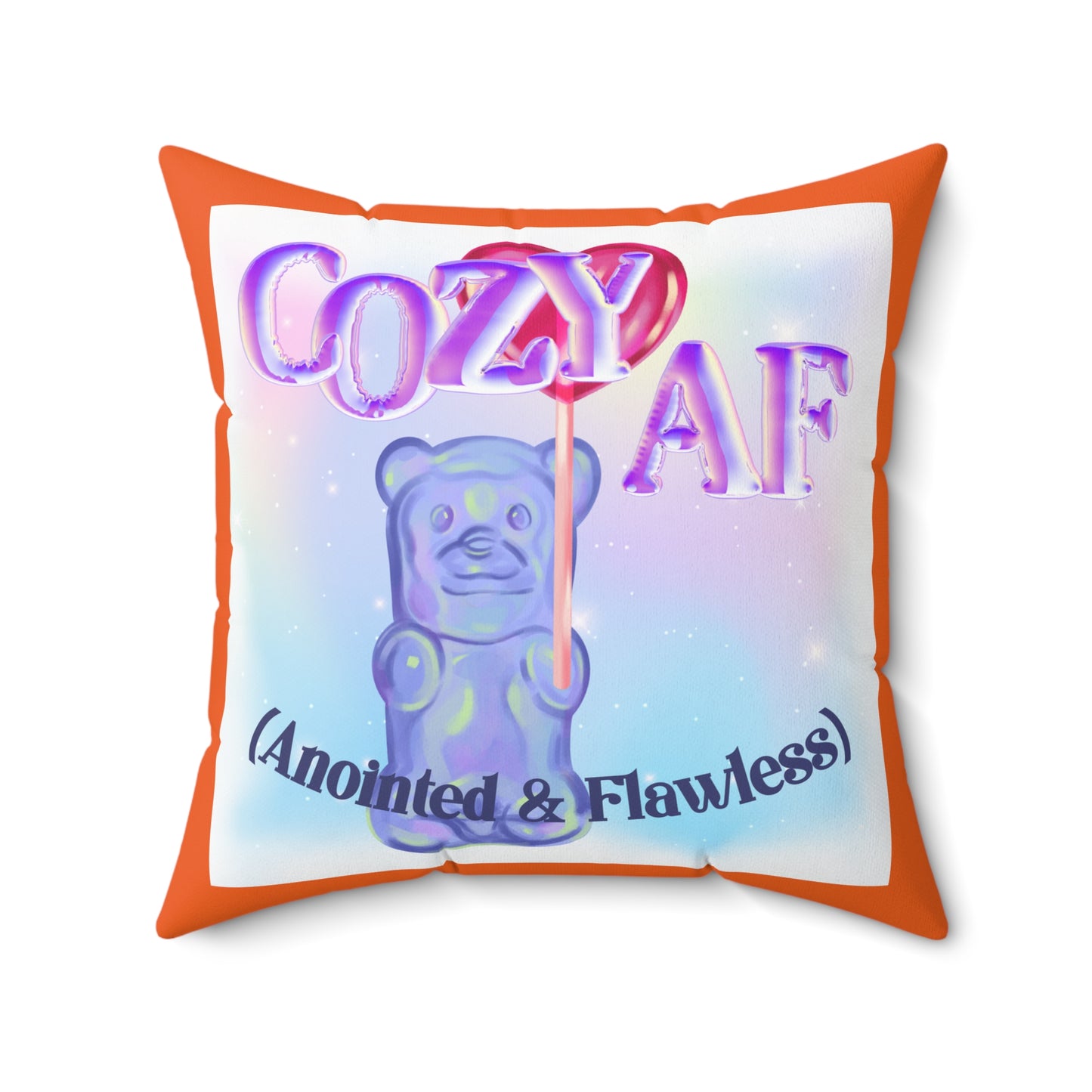 Autumn's Cozy AF Square Pillow - Cute Home Decor, Gift for Friends, Plush Cushion, Holiday Decoration, Soft Throw Pillow