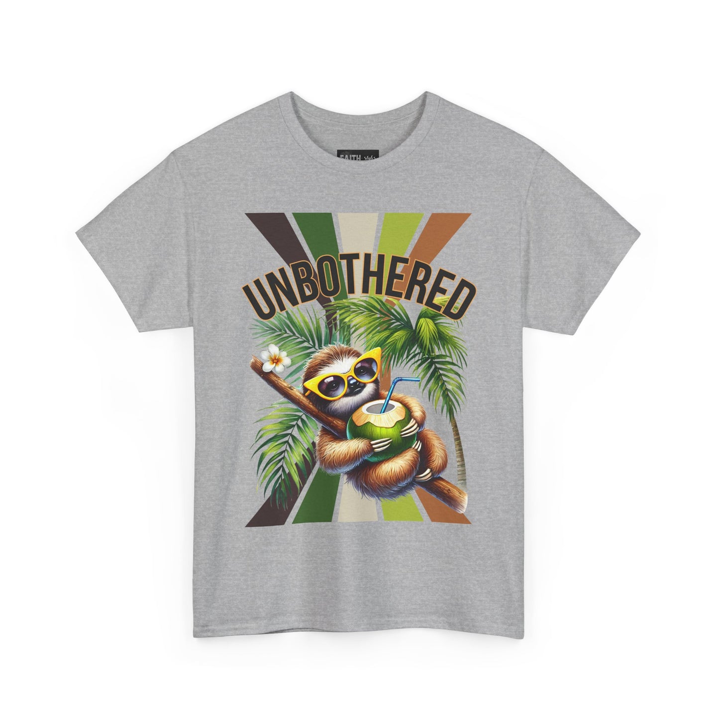 Chill Sloth Graphic Tee - Unbothered Cotton T-Shirt, Casual Wear, Perfect for Gifts, Nature Lovers, Relaxed Vibes