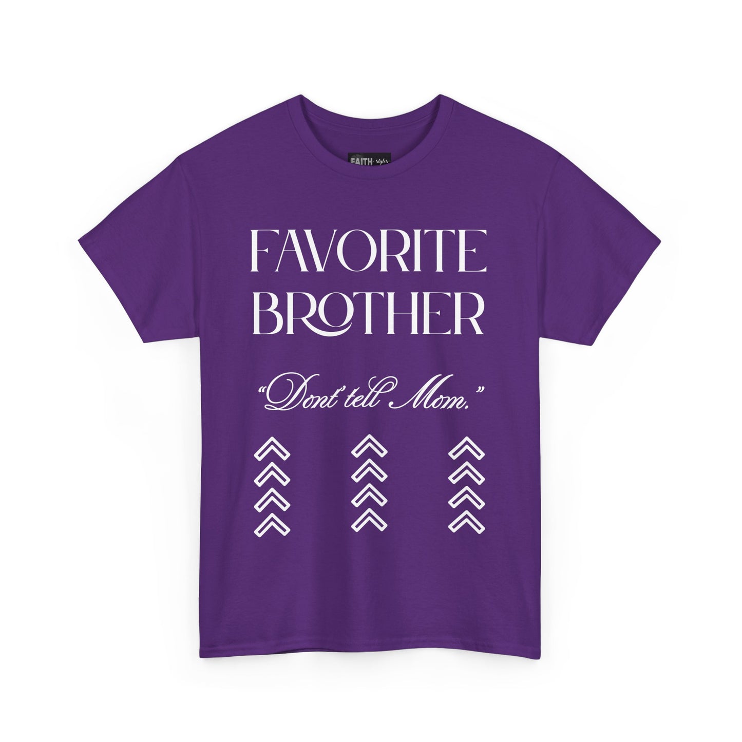 Favorite Brother Unisex Heavy Cotton Tee - Perfect Gift for Siblings, Casual Wear, Birthday, Family Reunion, Everyday Comfort