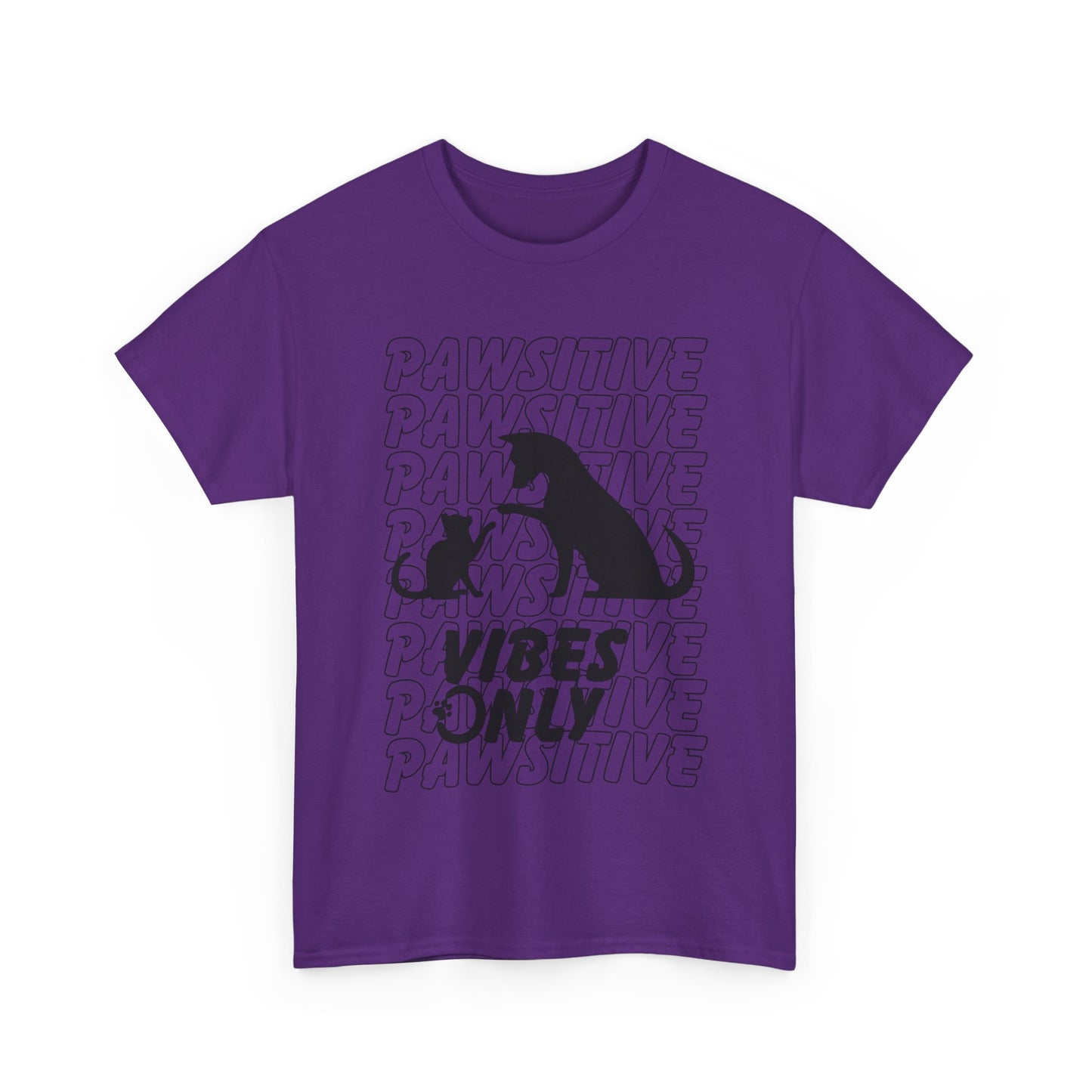 "Pawsitive Vibes Only" Unisex Heavy Cotton T-shirt