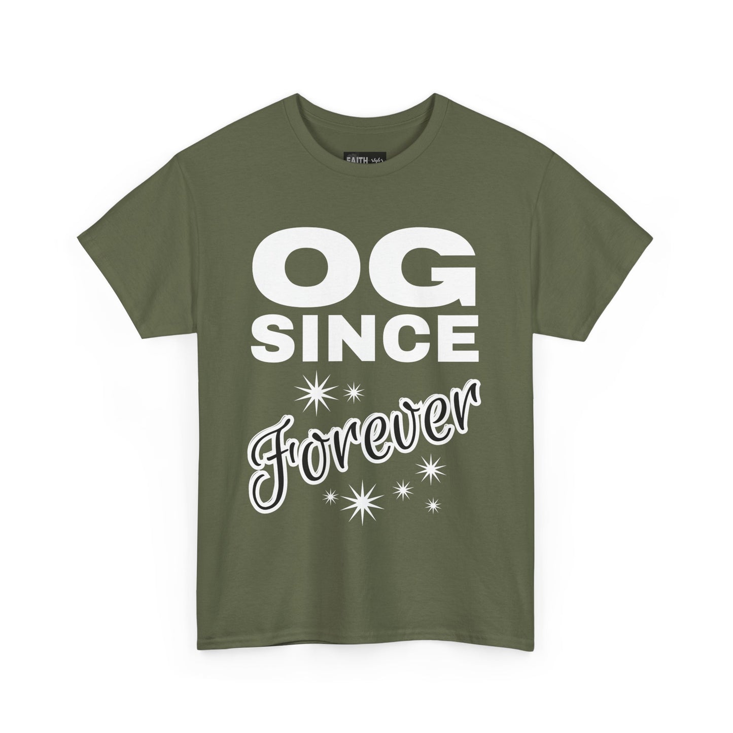 Grandpa Heavy Cotton Tee - OG Since Forever, Casual Tee, Trendy Graphic Shirt, Gift for Friends, Streetwear Fashion