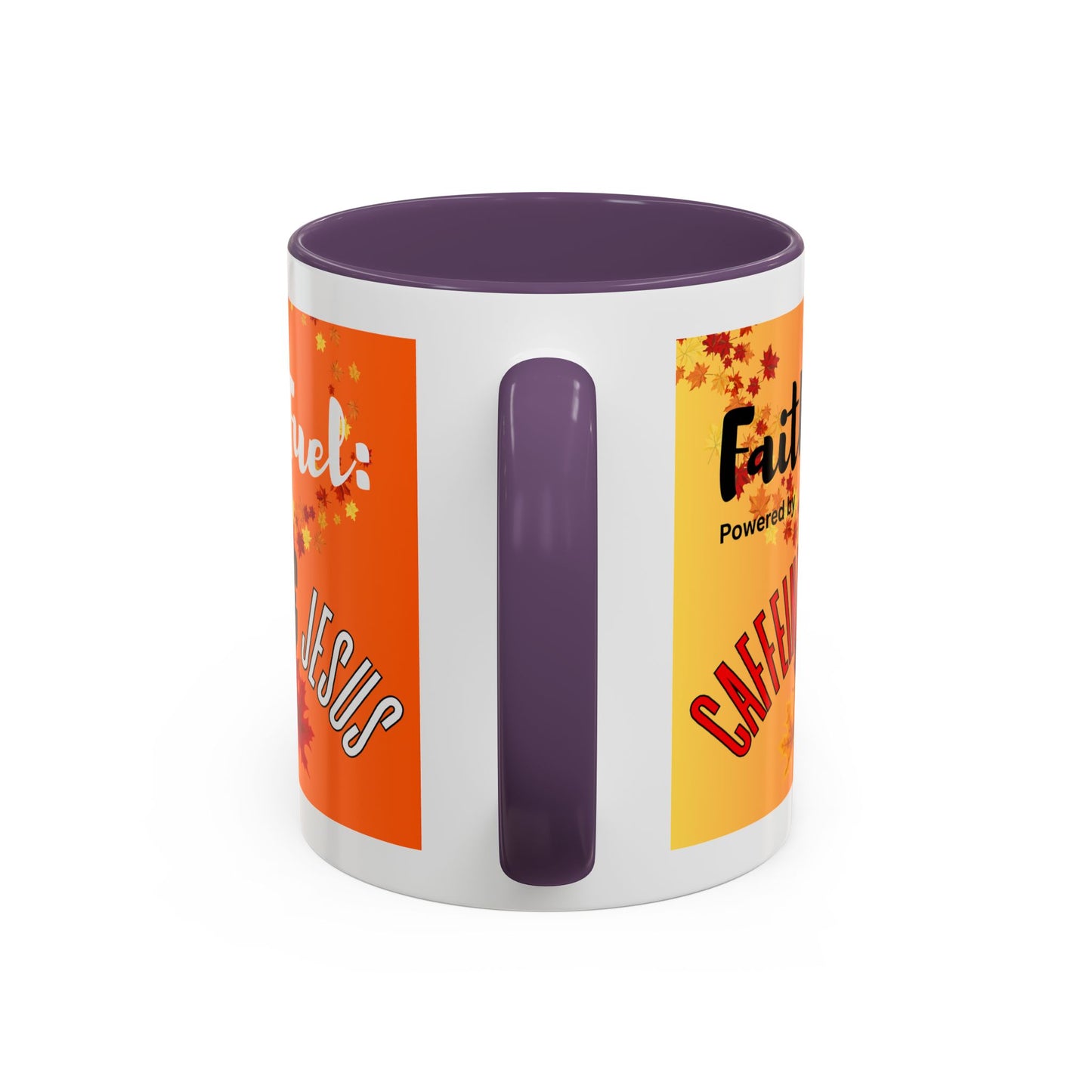FaithFuel Caffeine & Jesus Mug - Fall Coffee Cup, Inspirational Gift, Autumn Decor, Home Office Supplies, Religious Mug