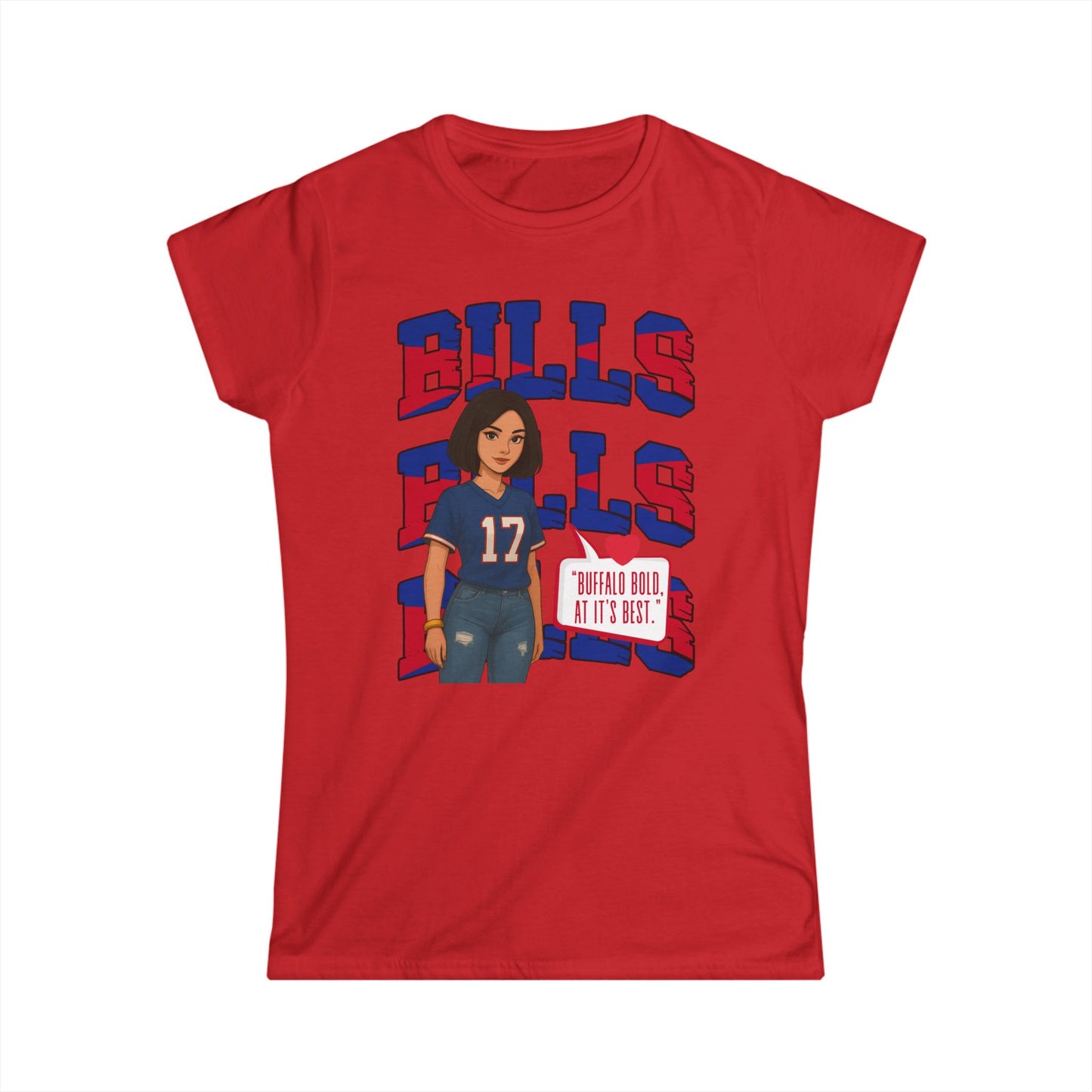 Buffalo Bills Women's Fan Tee | Softstyle Shirt for Game Day, Sports Apparel, Gift for Her, Team Spirit Wear