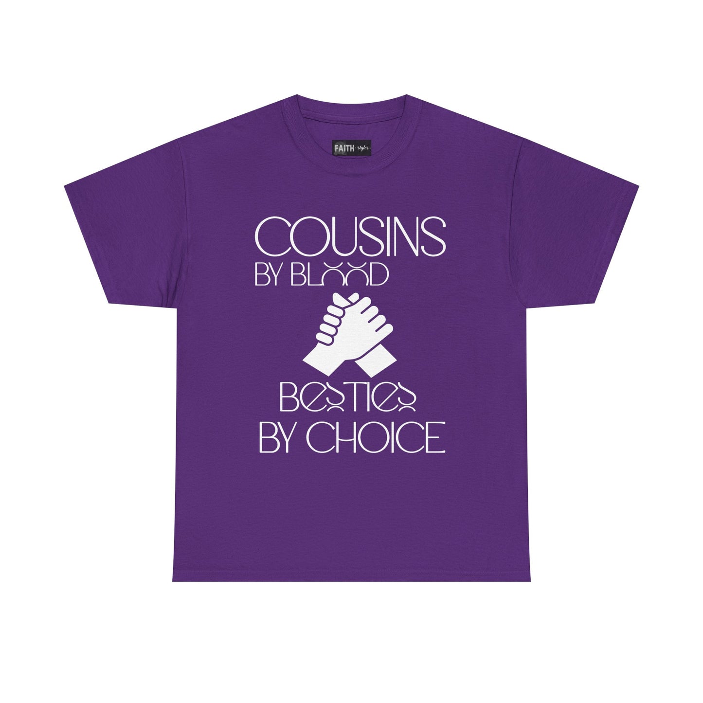 Cousins & Besties Tee, Unisex Heavy Cotton T-Shirt, Family Reunion Apparel, Friendship Gift, Casual Wear, Summer Style