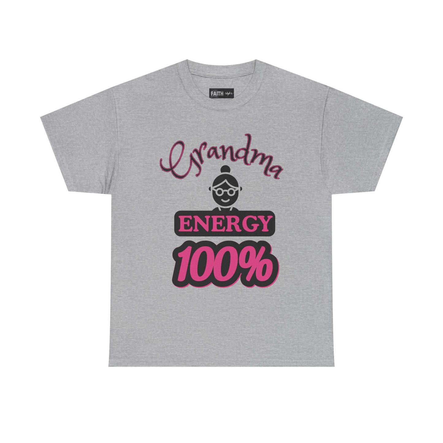 Fun Grandma Energy T-Shirt, Gift for Grandmothers, Casual Tee, Family Reunion Wear, Cute Gift for Mother's Day, Humor Shirt
