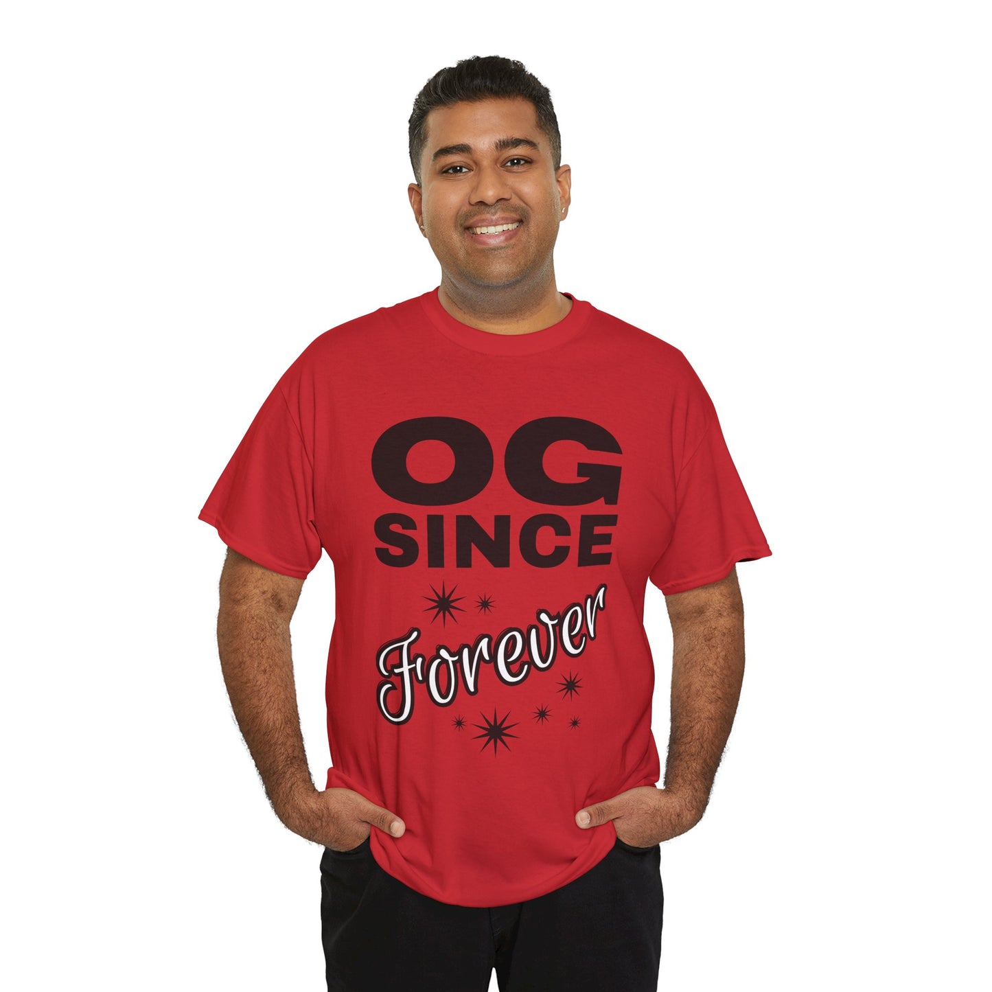 Grandpa Heavy Cotton Tee - OG Since Forever, Casual Tee, Trendy Graphic Shirt, Gift for Friends, Streetwear Fashion