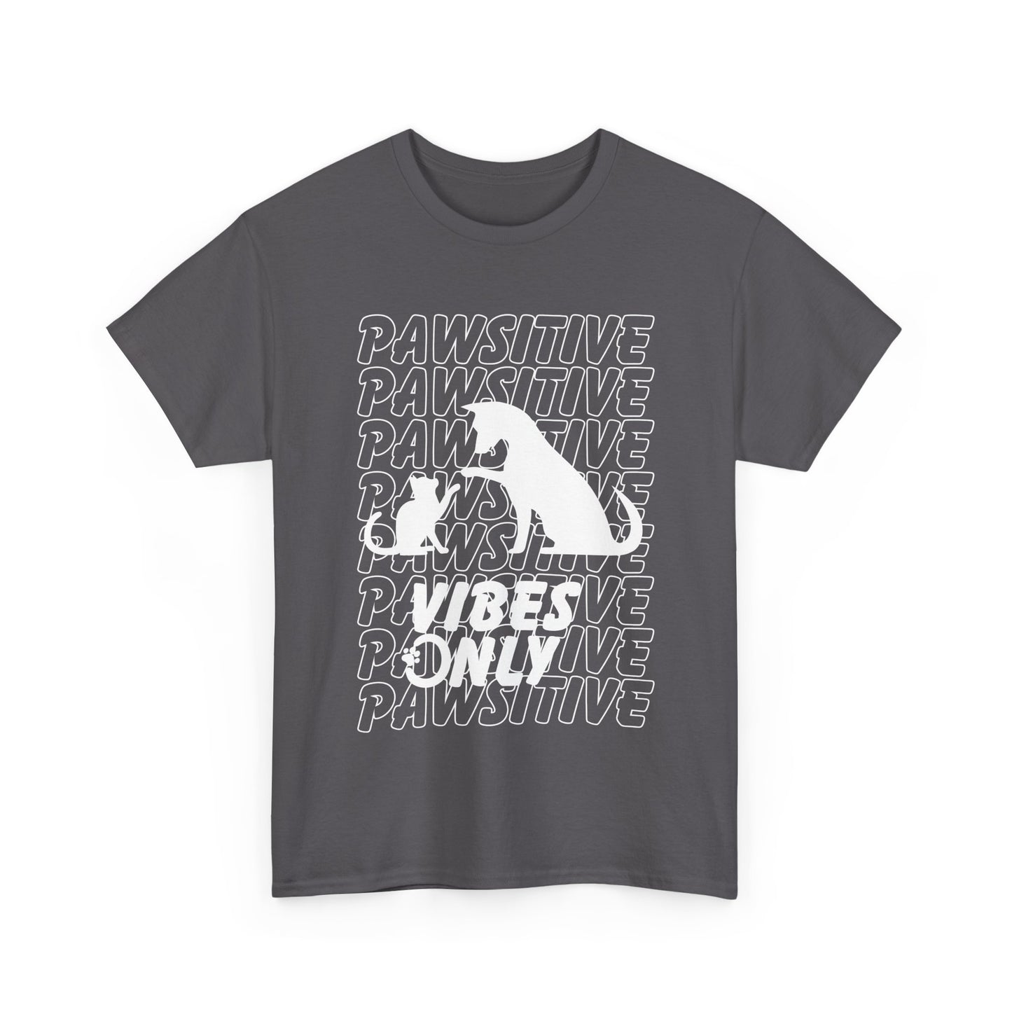 "Pawsitive Vibes Only" Unisex Heavy Cotton T-shirt