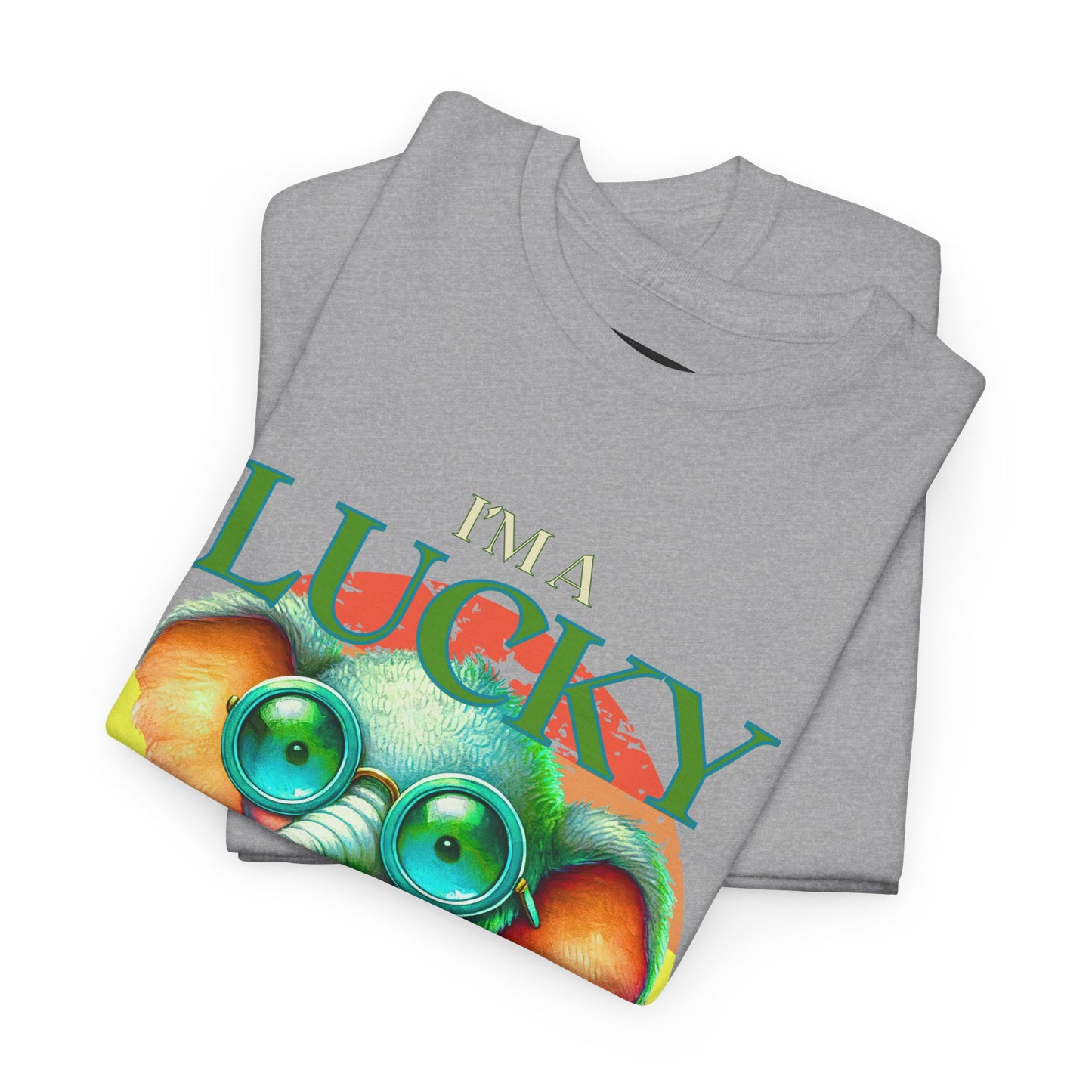 Lucky Animal Unisex Heavy Cotton Tee, Cute Gift for Animal Lovers, Casual Streetwear, St. Patrick's Day, Birthday Apparel