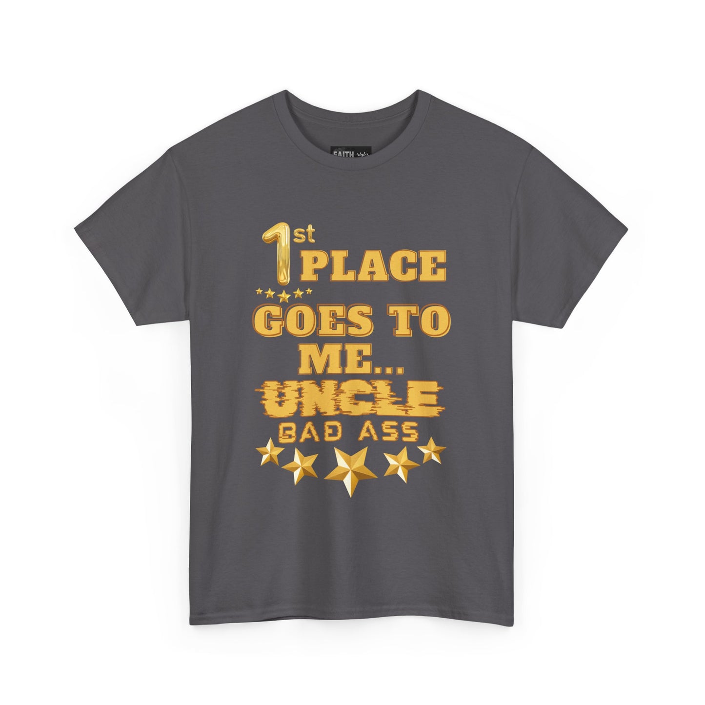 1st Place Uncle Badass Tee | Funny Gift for Uncle, Unisex Cotton Shirt, Family Reunion, Birthday Celebration, Casual Wear