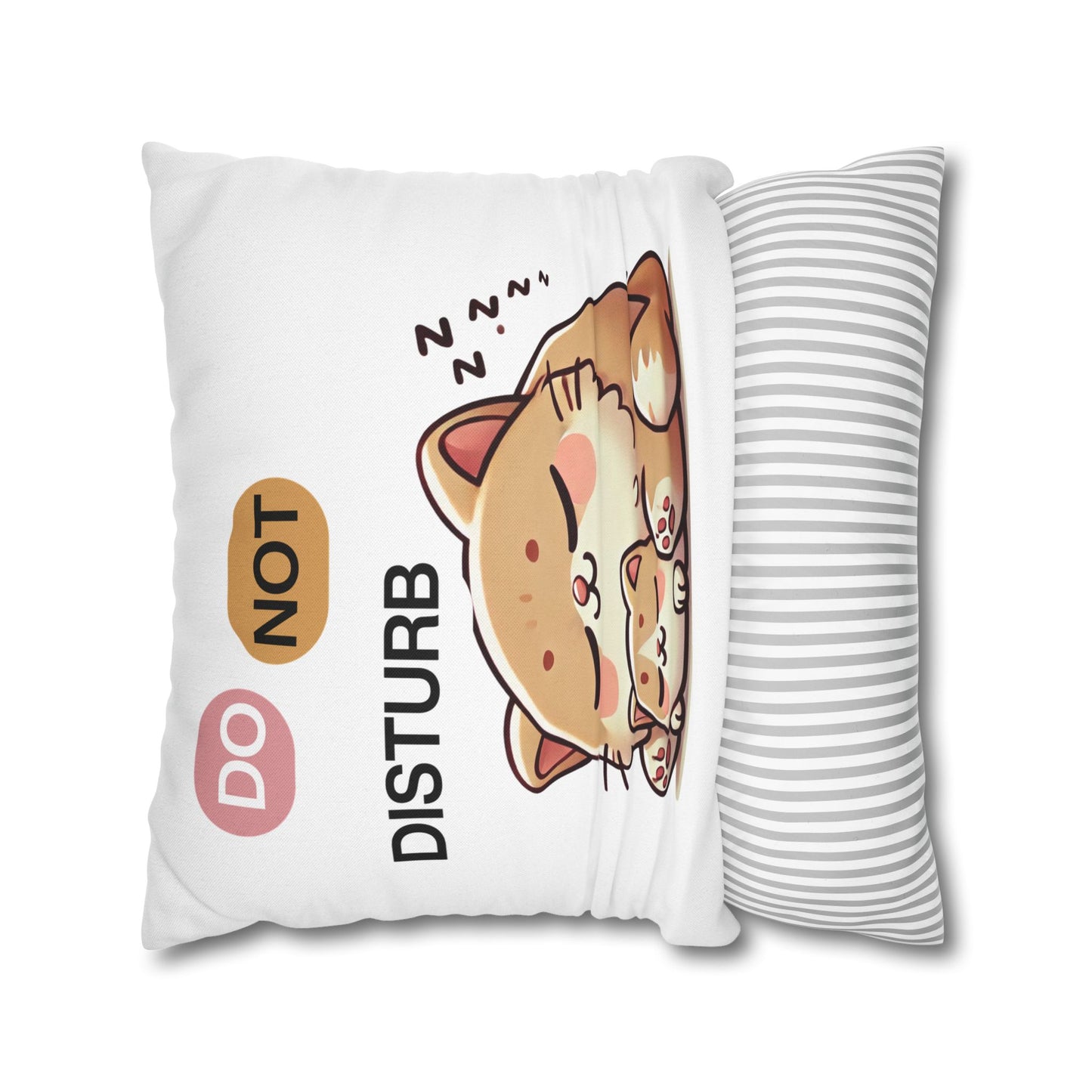 Cute Cat Do Not Disturb Pillowcase, Fun Home Decor, Pet Lover Gift, Bedroom Accessory, Cozy Room Decor