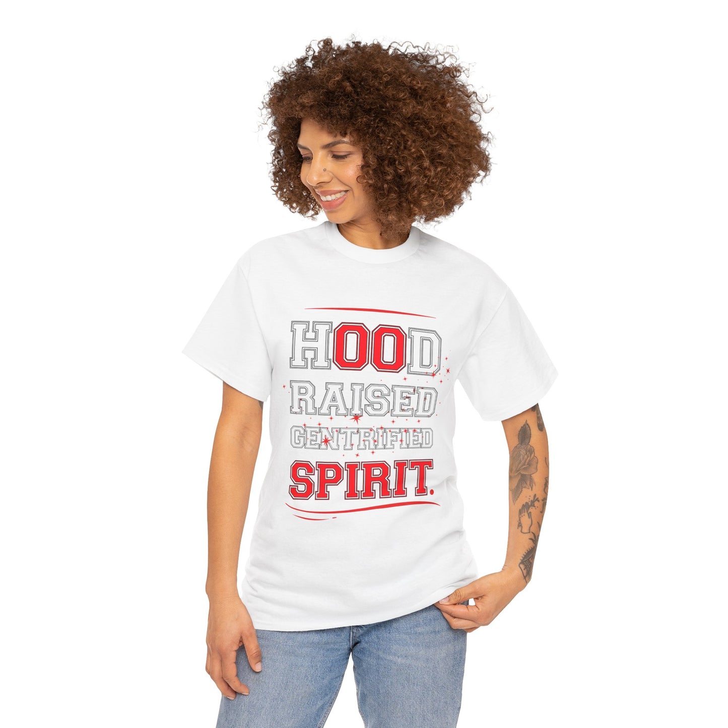 Hood Raised Spirit Unisex Heavy Cotton Tee - Empowering Streetwear