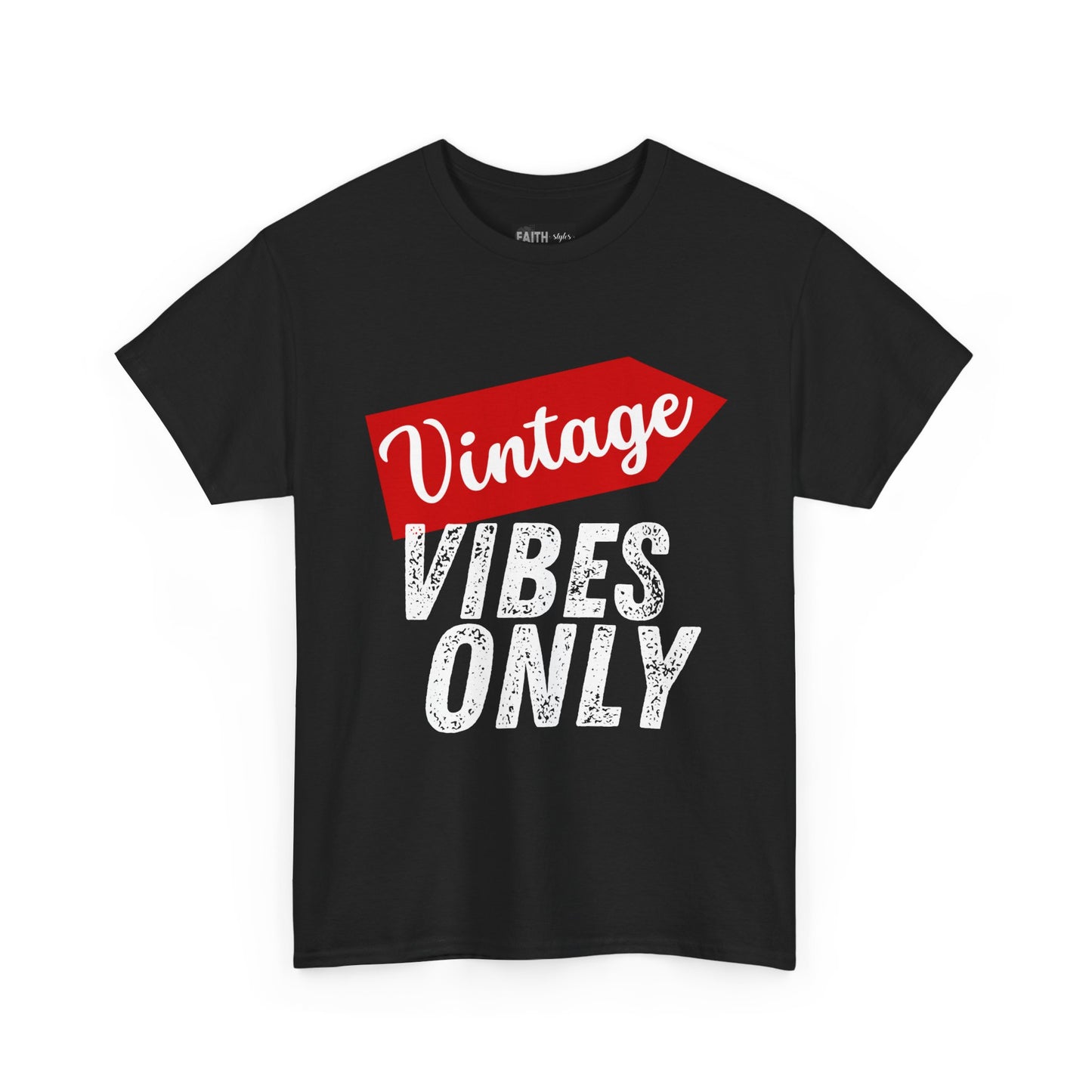 Vintage Vibes Only Unisex Heavy Cotton Tee, Retro T-Shirt, Trendy Gift for Him/Her, Casual Wear, Music Festival Outfit