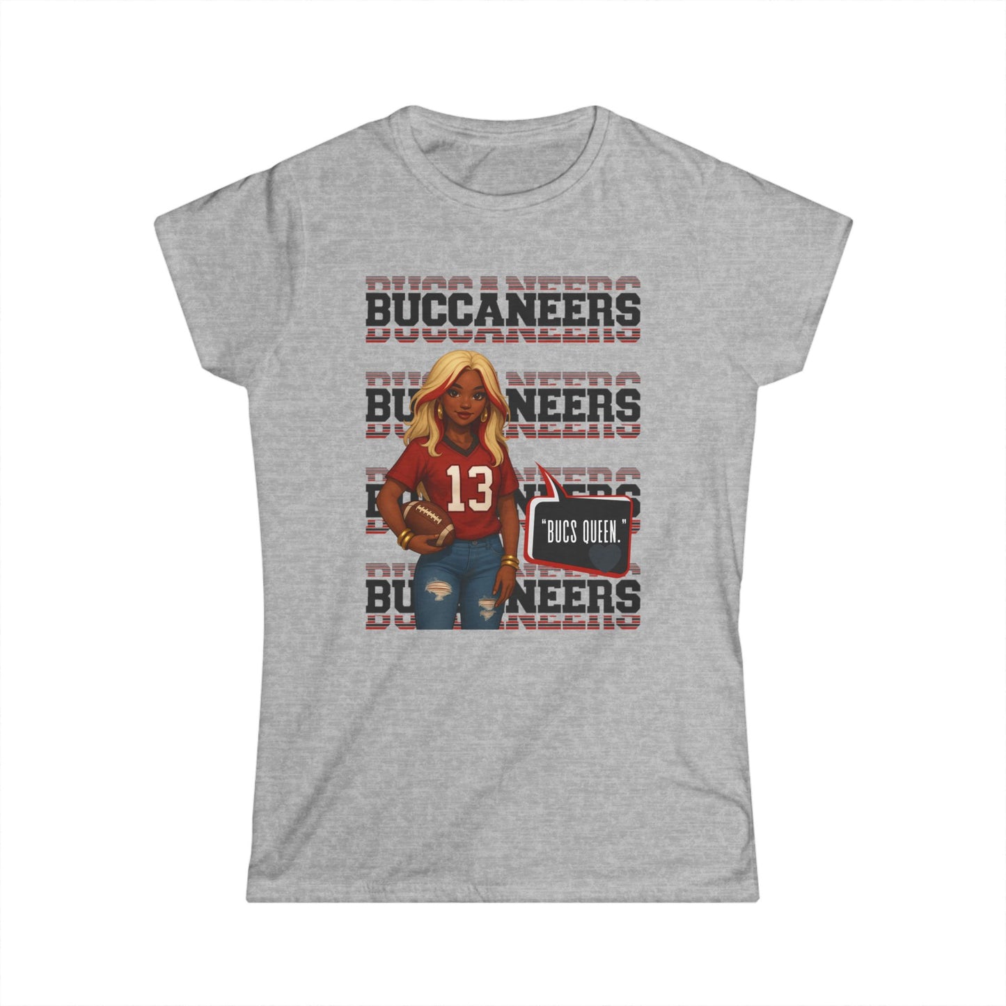 Stylish Buccaneers Women's Tee, Football Fan Shirt, Game Day Outfit, Sports Apparel, Casual Wear, Unique Gift