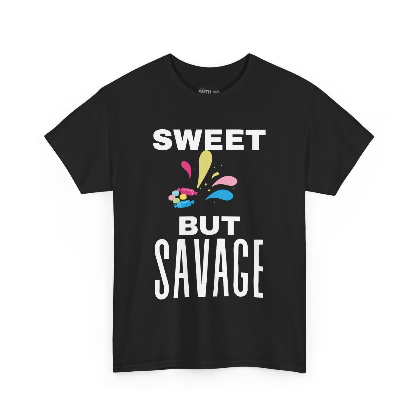 Sweet but Savage Grandma Cotton Tee | Fun Gift for Trendsetters, Everyday Wear, Birthday Party, and Casual Outings
