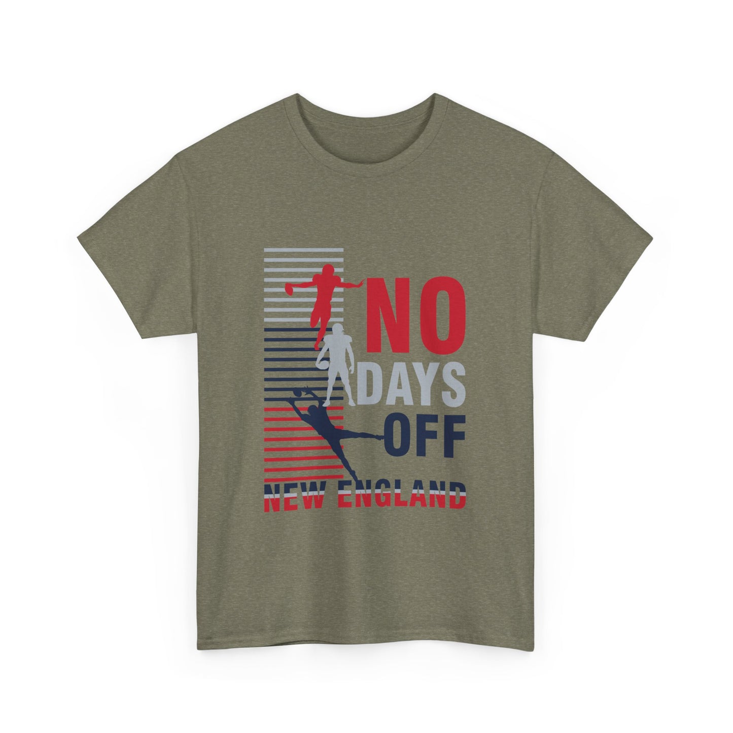 FaithStyles “No Days Off” Graphic Tee – New England Football Fan Shirt