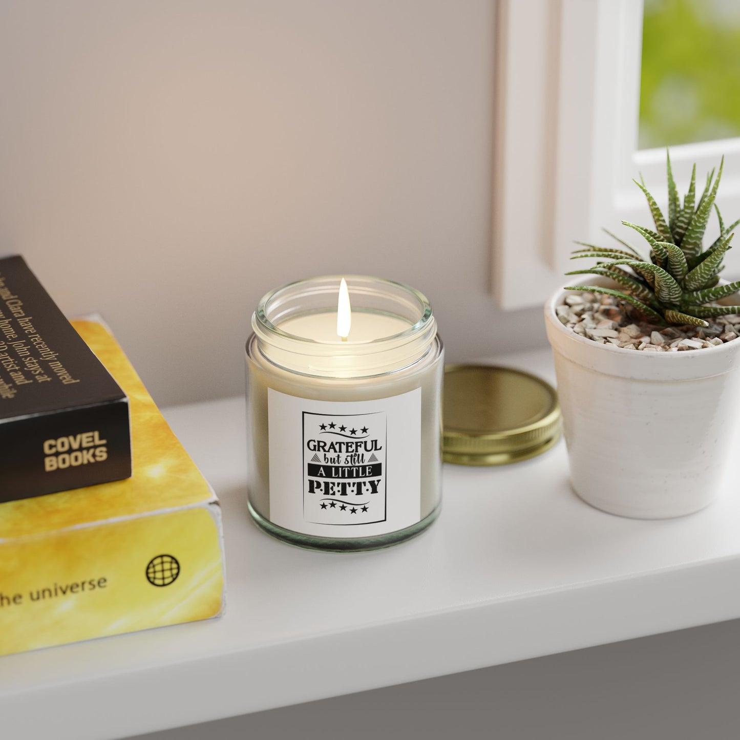 "GRATEFUL..." Scented Candles, Coconut Apricot Wax (4oz, 9oz)