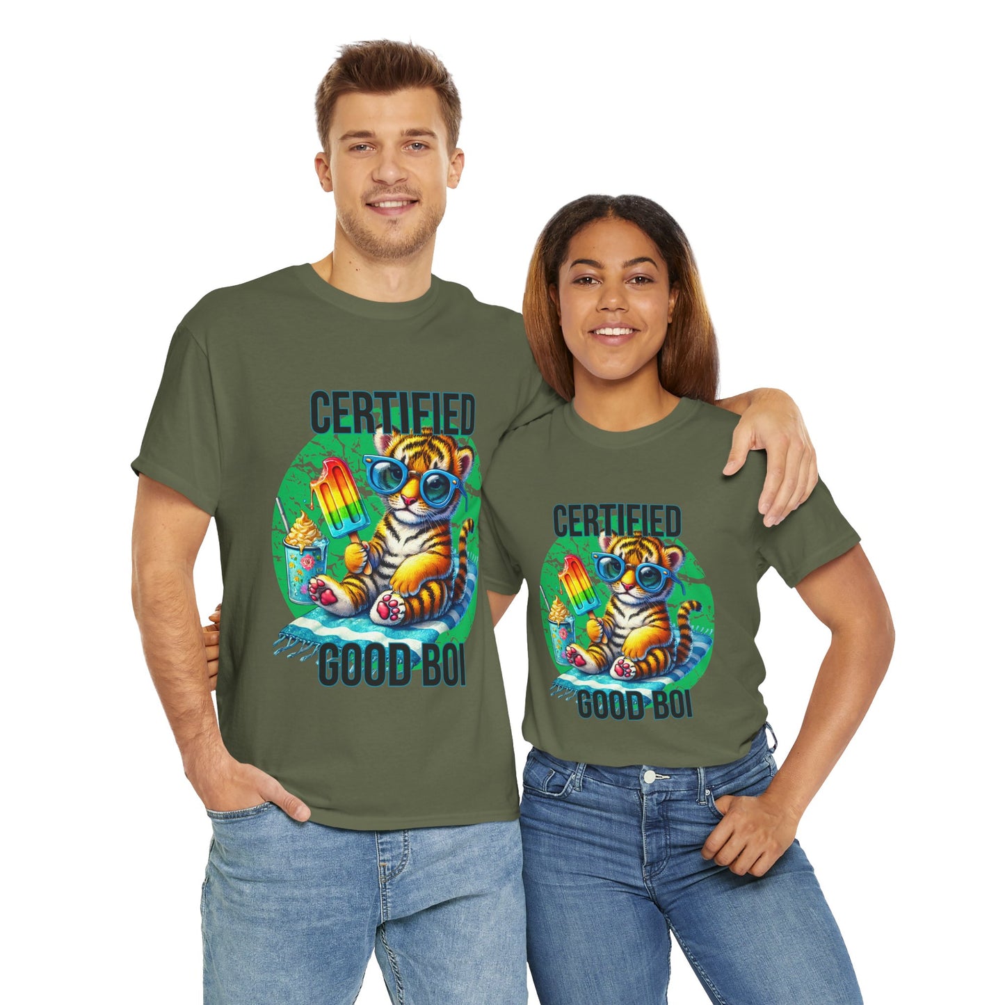 Certified Good Boi Unisex Heavy Cotton Tee, Animal Lover Tee, Cute Pet Shirt, Fun Graphic T-Shirt, Gift for Pet Owners, Casual Wear