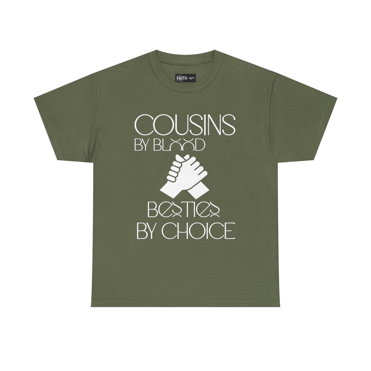 Cousins & Besties Tee, Unisex Heavy Cotton T-Shirt, Family Reunion Apparel, Friendship Gift, Casual Wear, Summer Style