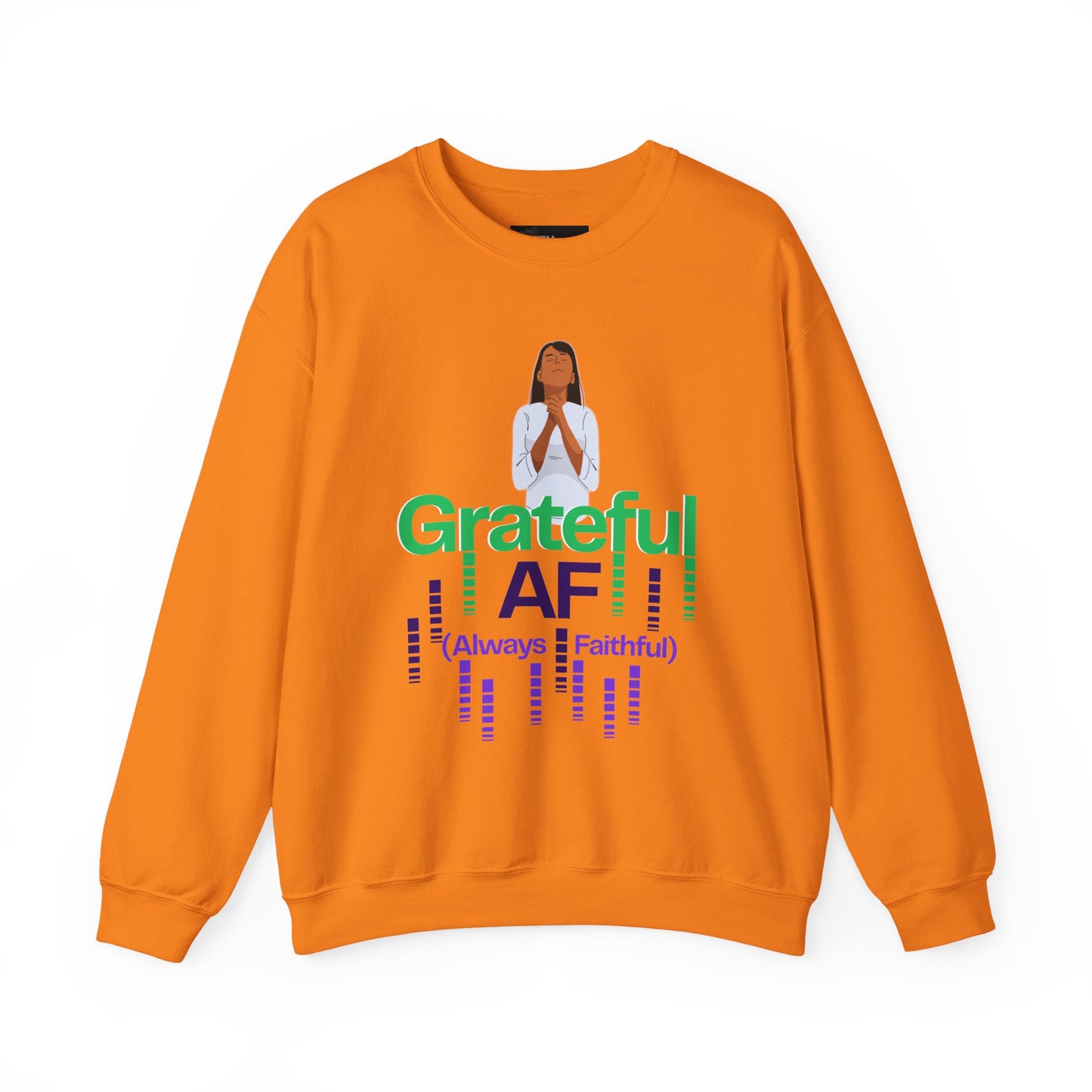 Women Grateful AF Crewneck Sweatshirt | Cozy Unisex Pullover for Thanksgiving, Gifts, and Everyday Wear