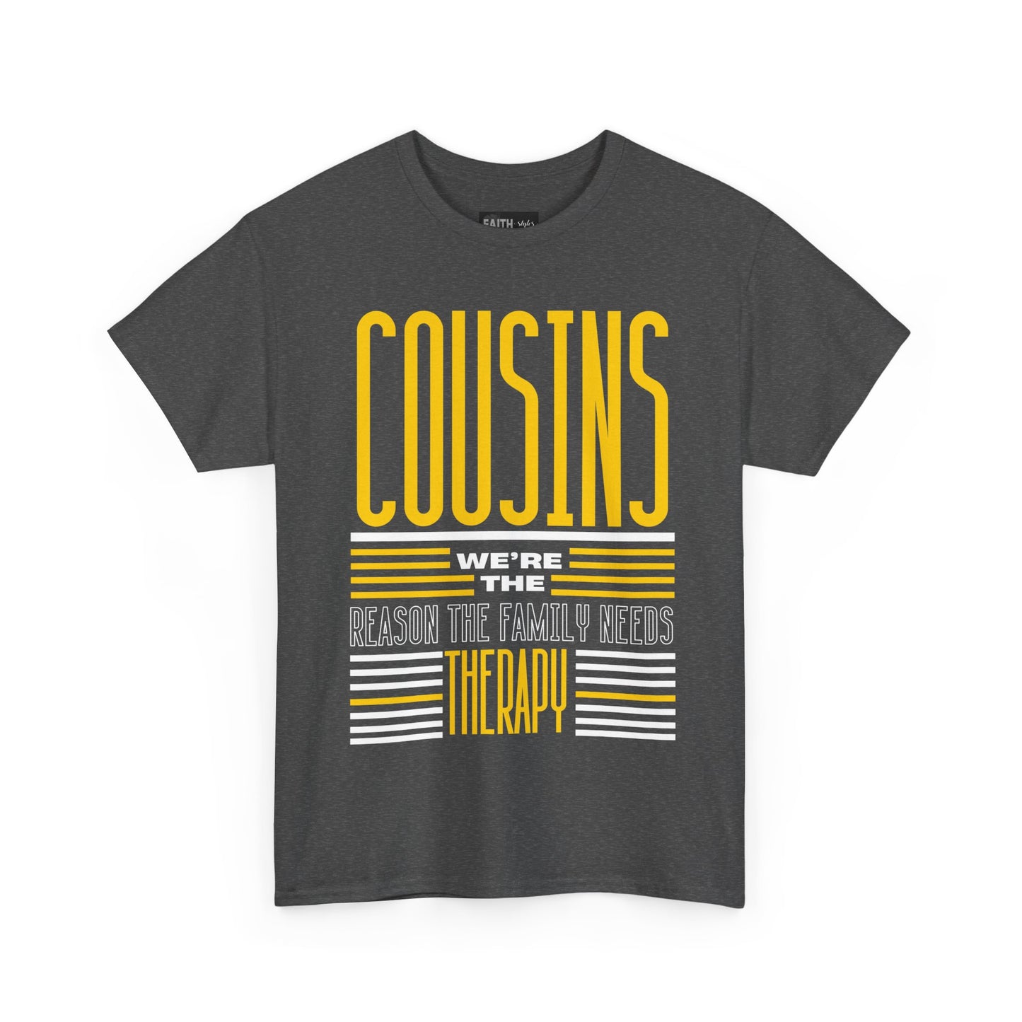 Cousins Therapy Tees, Family Reunion Shirt, Casual Wear, Gift for Cousins, Fun Family Quote Tee