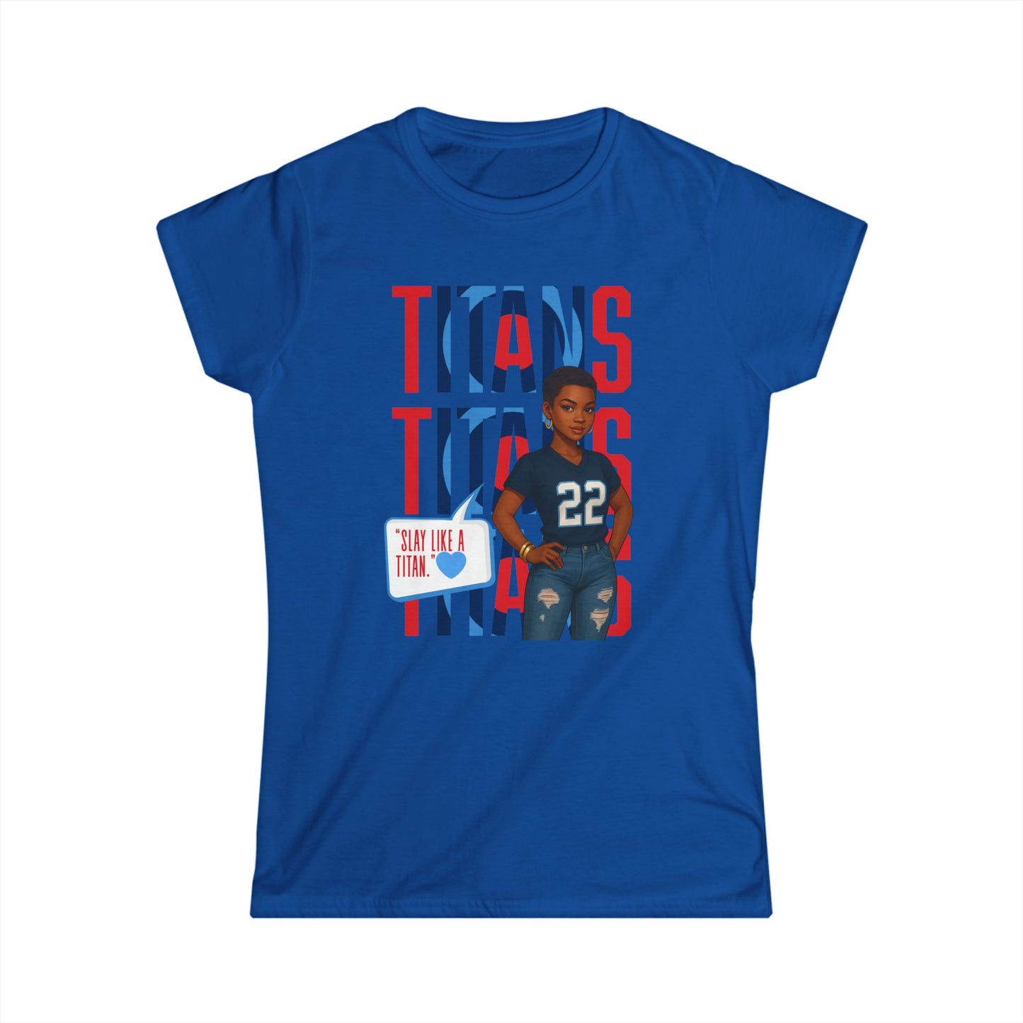 Women Sports Spirit Tee - Titans Fan Shirt, Game Day Outfit, Cheerleader Top, Birthday Gift, Teams Support Apparel