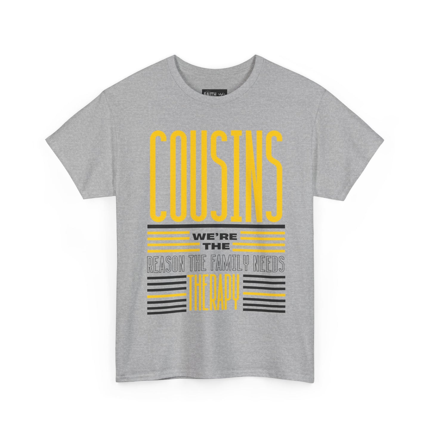 Cousins Therapy Tees, Family Reunion Shirt, Casual Wear, Gift for Cousins, Fun Family Quote Tee